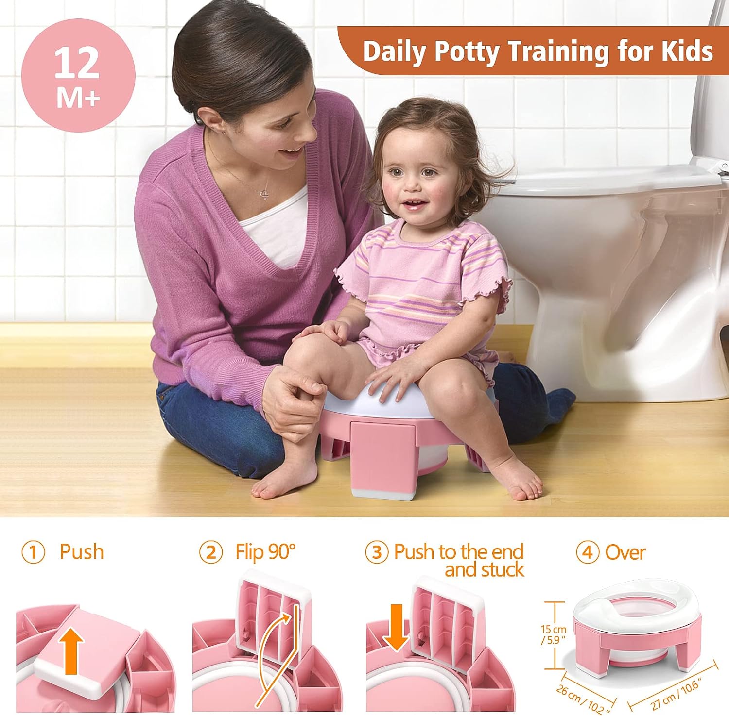 Detalle 2 de Potty Training Toilet Seat 3-in-1 Portable Travel Potty