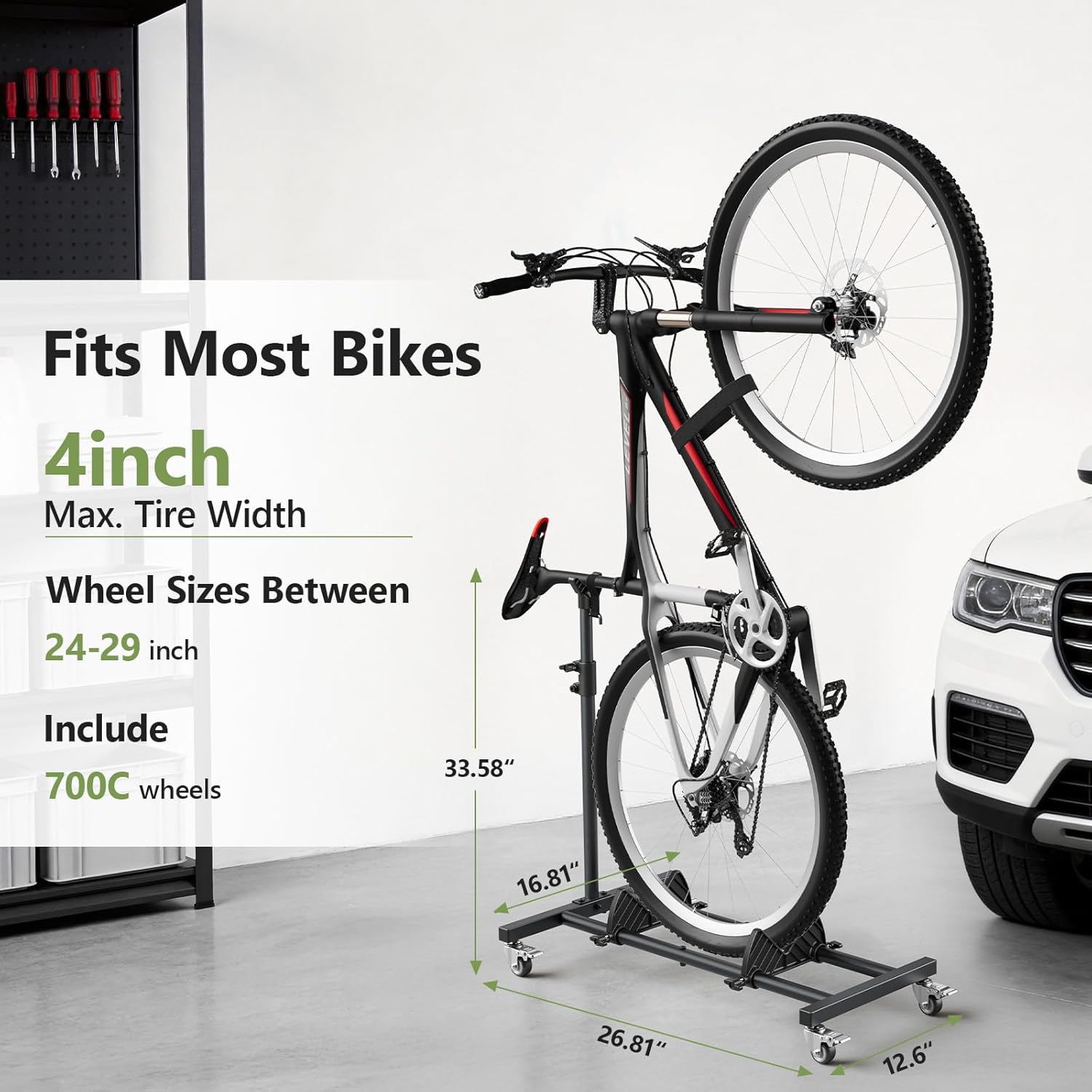 Detalle 2 de Vertical Bike Stand for 24–29-Inch Bikes