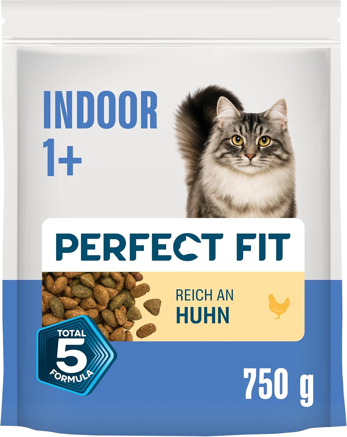 Detalle 2 de PERFECT FIT Indoor Adult 1+ Trockenfutter für Katzen, Huhn – 7 kg