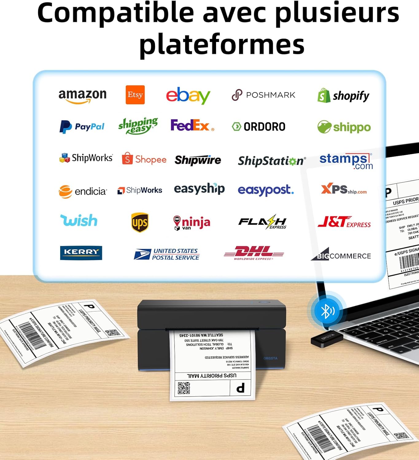Thumbnail 3 de ORGSTA T001 imprimante d'étiquettes 152 mm/s 📷