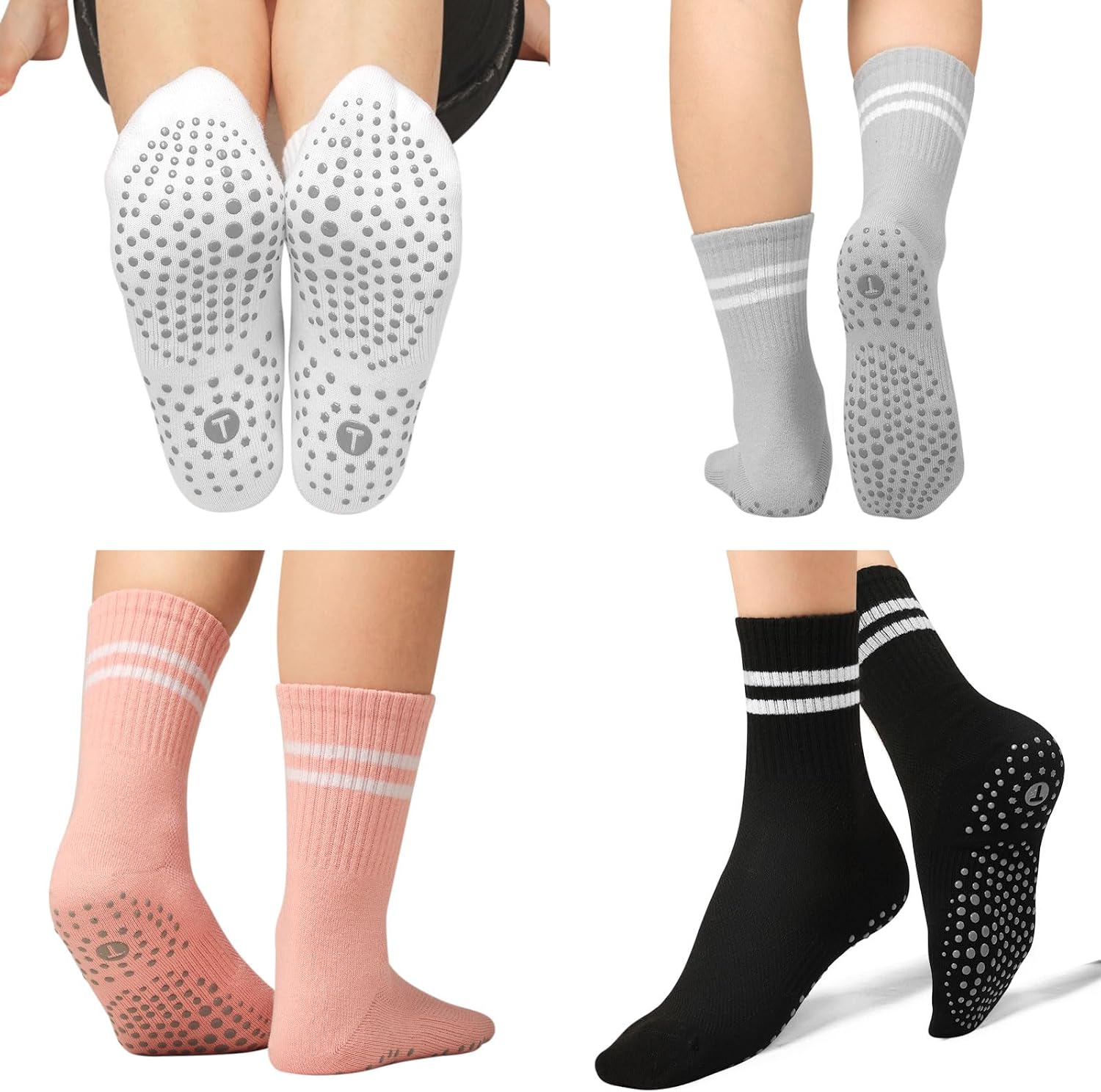 Thumbnail 4 de Non Slip Pilates Socks 4 Pairs
