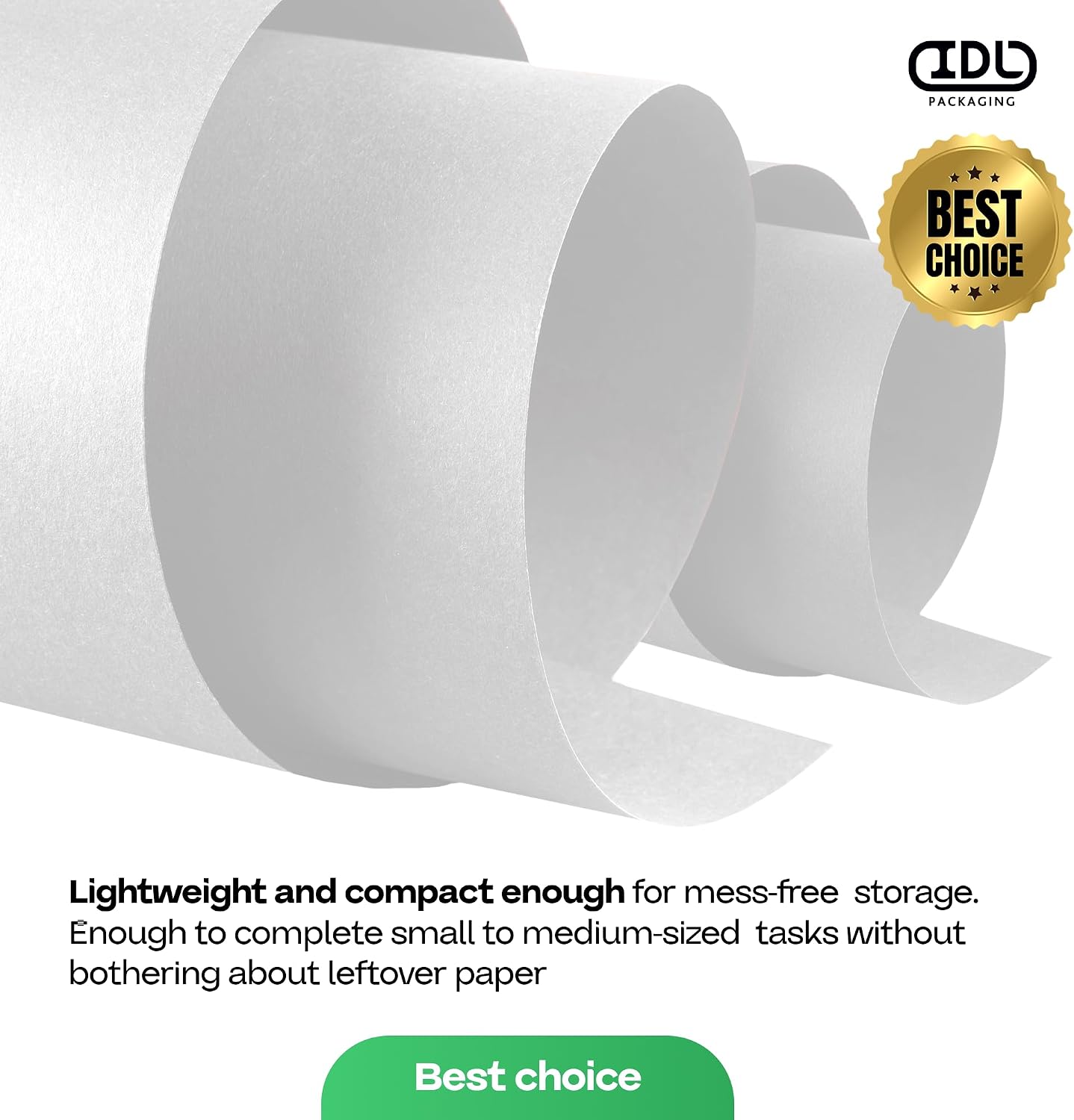 Thumbnail 6 de IDL Packaging White Kraft Paper Roll 18-Inch