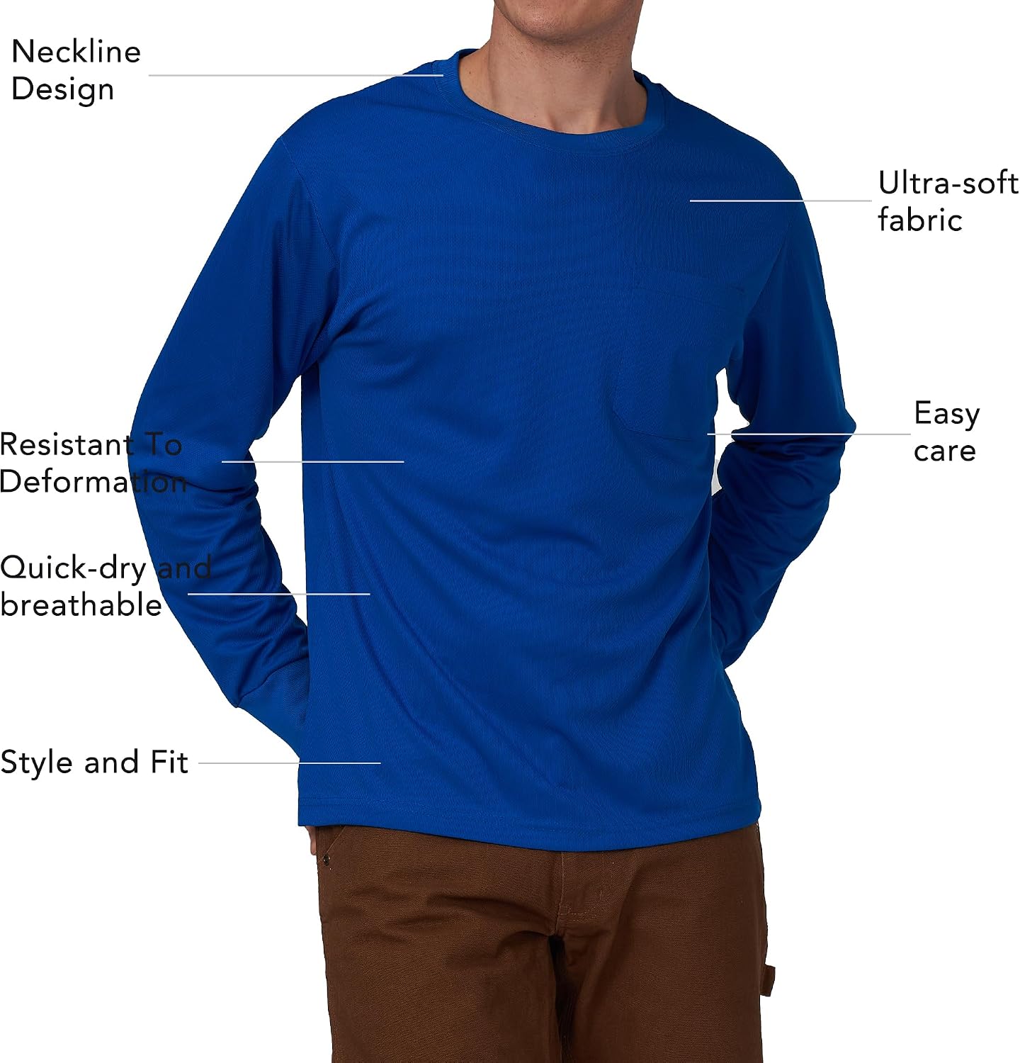 Detalle de A-SAFETY High-Visibility Work T-Shirt, XS–6XL