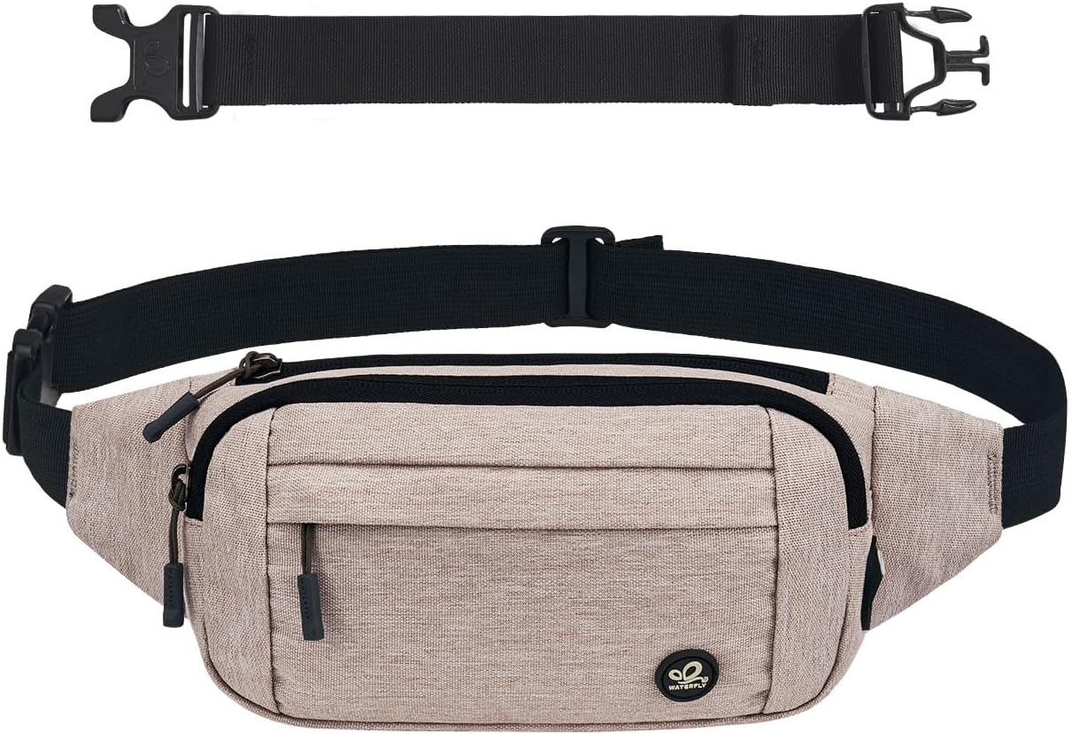 Thumbnail 6 de WATERFLY Bauchtasche / Hüfttasche klein für Herren & Damen – Sport-Bum-Bag in Beige mit Verlängerungsgurt
