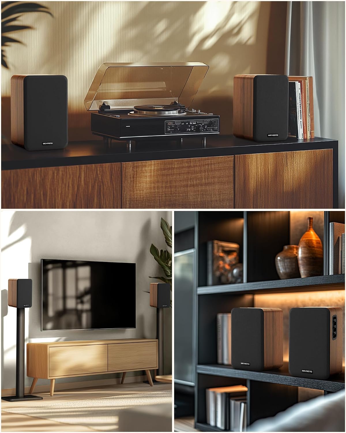 Thumbnail 6 de MEVOSTO Active Bookshelf Speakers 36W RMS with BT 5.4 – Rich Stereo For PC, TV and Turntable
