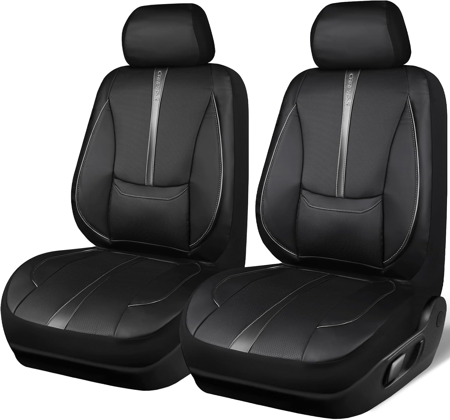 Thumbnail 6 de CAR PASS Nappa Leather Front Seat Covers — Universal 2 pcs