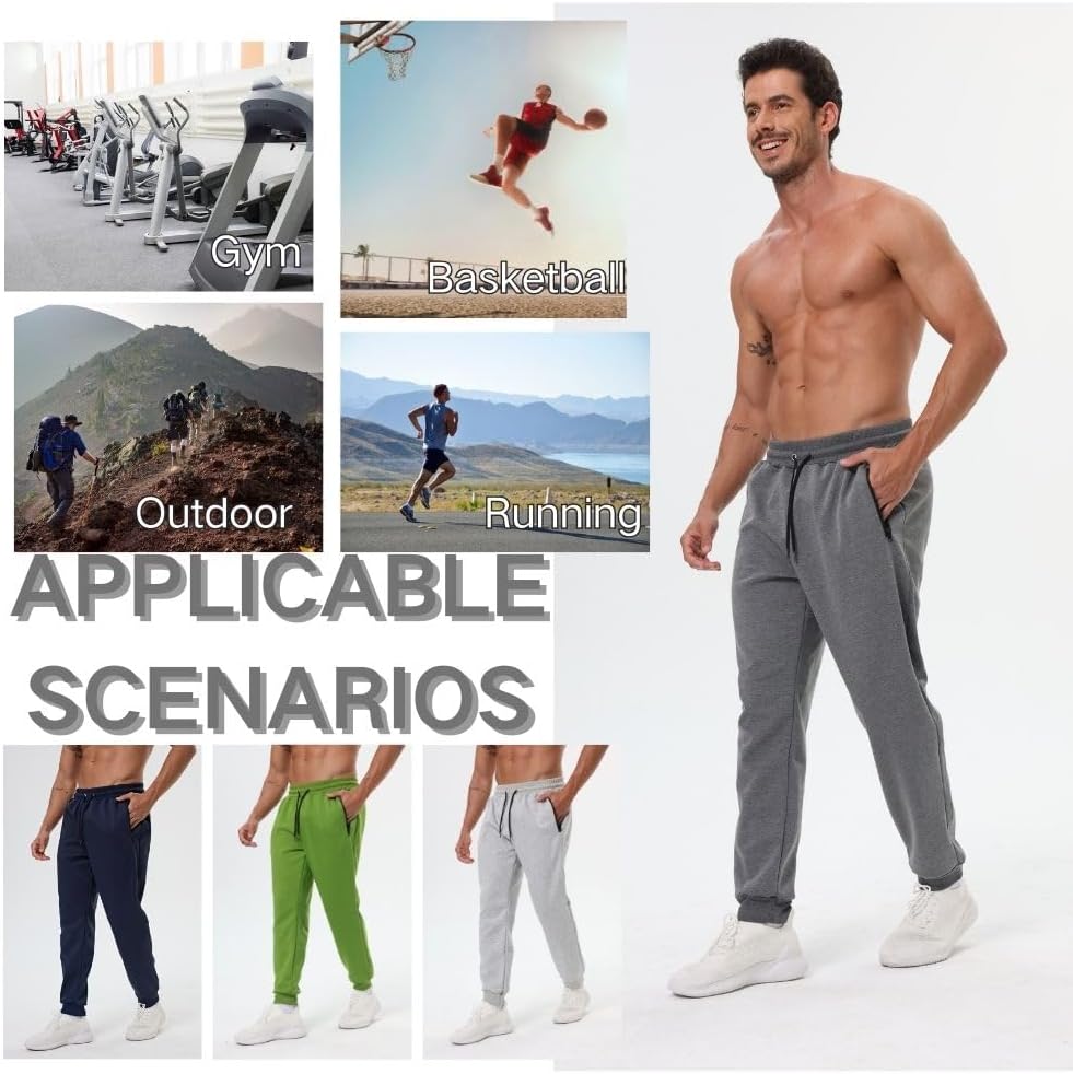 Thumbnail 1 de Bsrpolry 3-Pack Men’s Athletic Sweatpants with Zip Pockets