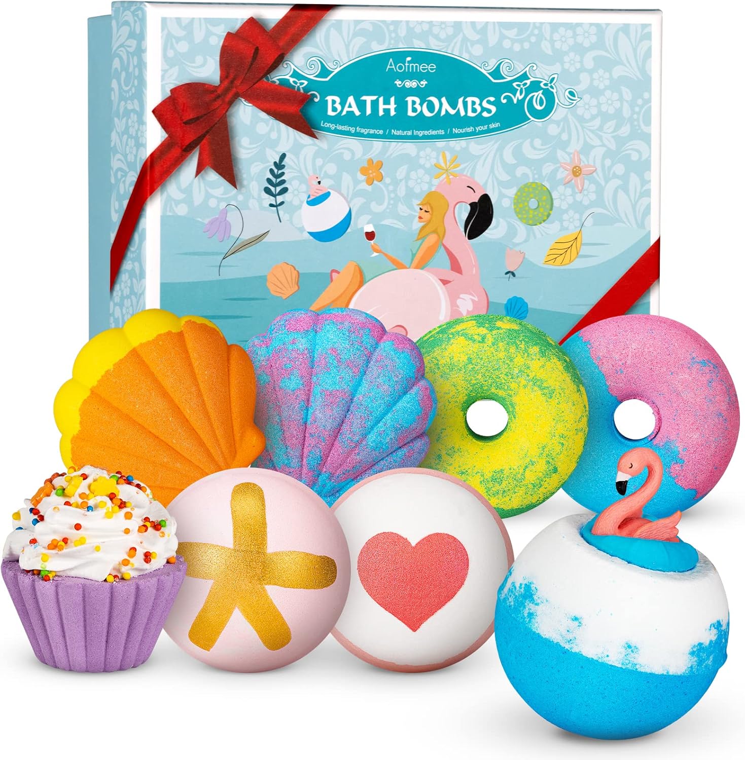 Bath Bombs for Women Gifts Set 8-pack