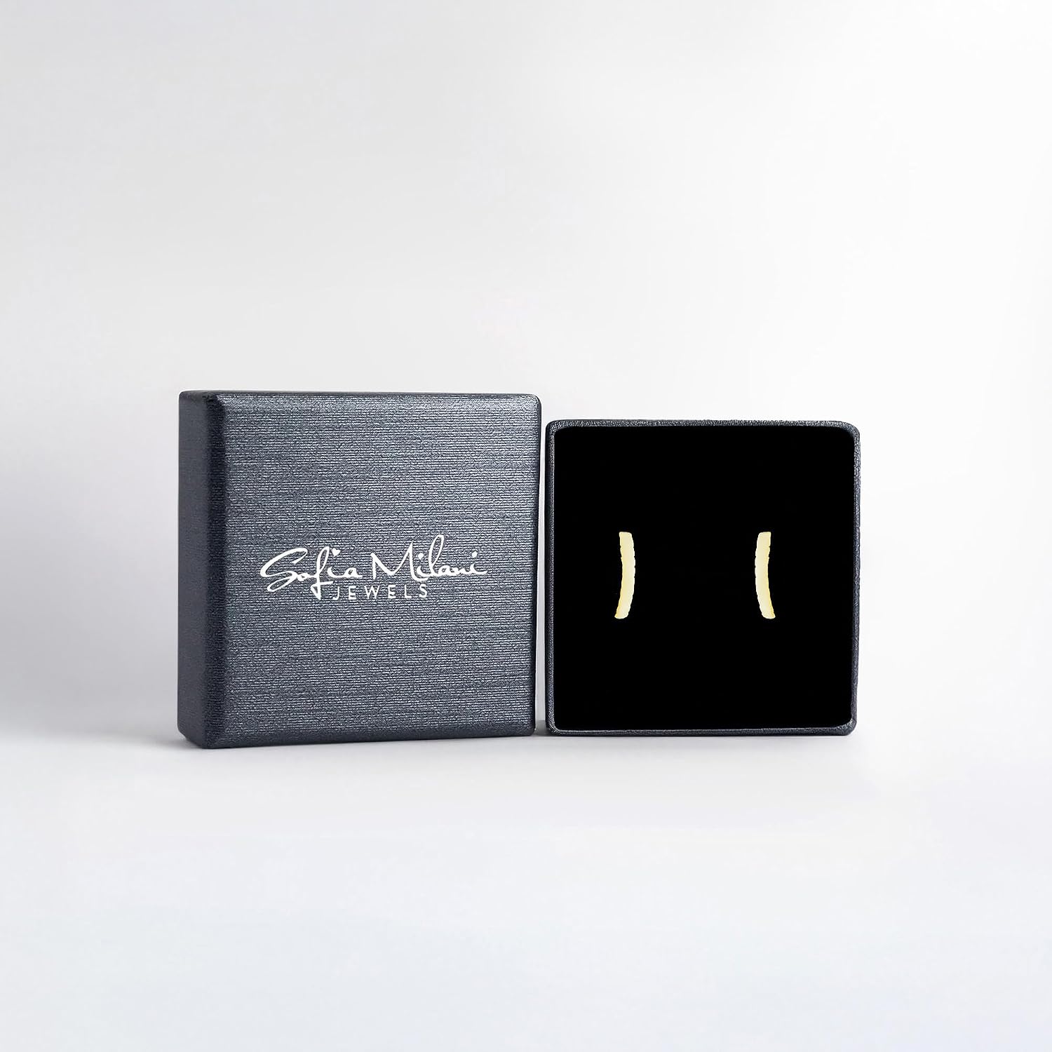 Detalle de Sofia Milani Damen-Ohrringe aus 925 Silber – geriffelte Creolen