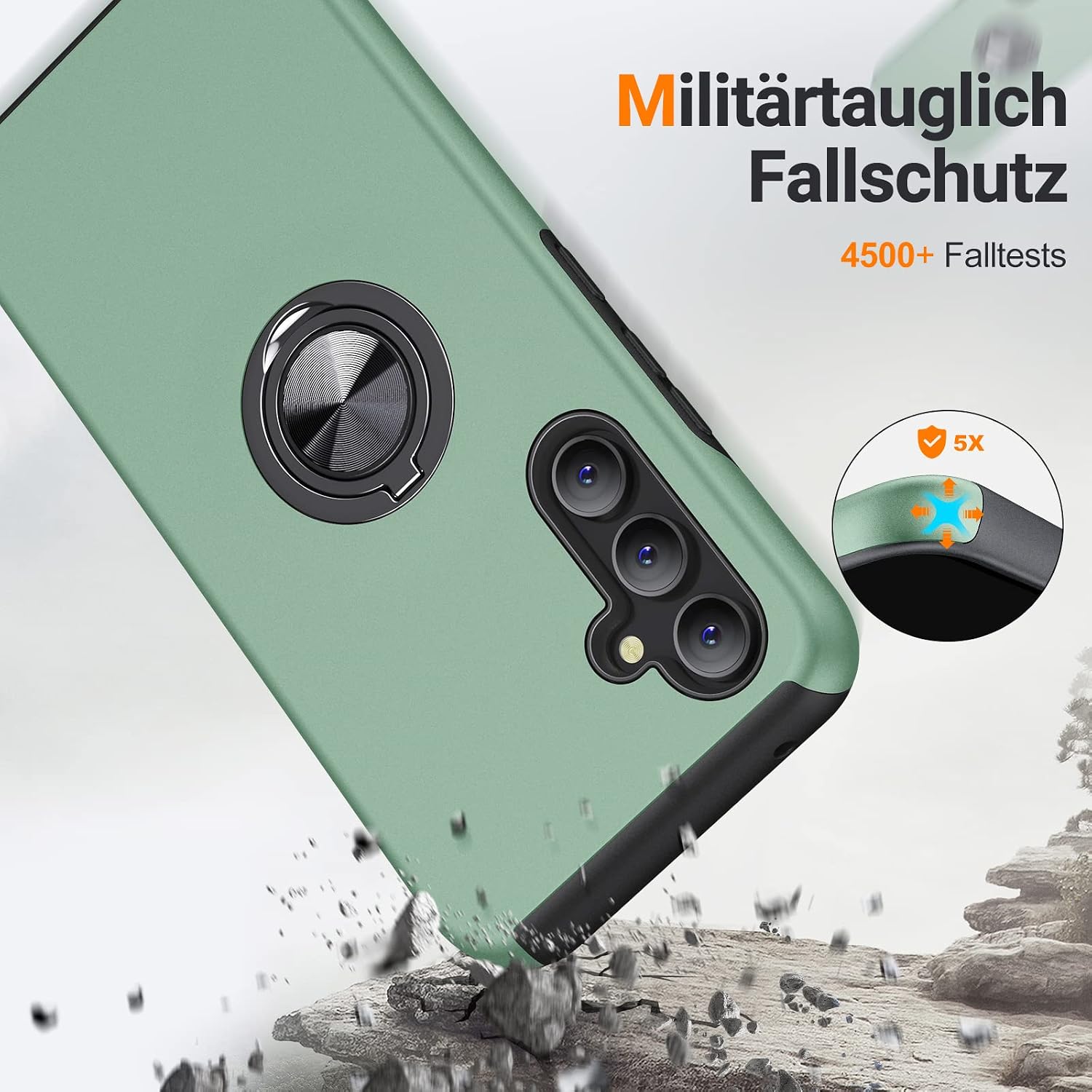 Detalle de KOVASIA Hülle für Samsung Galaxy A54 5G 360° Ständer