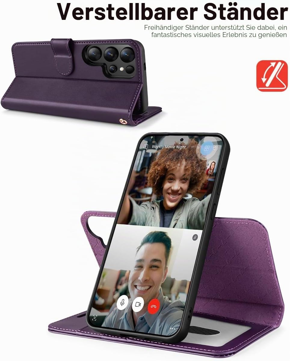 Thumbnail 4 de OCASE 2in1 Magnetische Hülle fürs Samsung Galaxy S25 – Klapphülle mit Kartenfach, RFID-Schutz und Wireless Charging