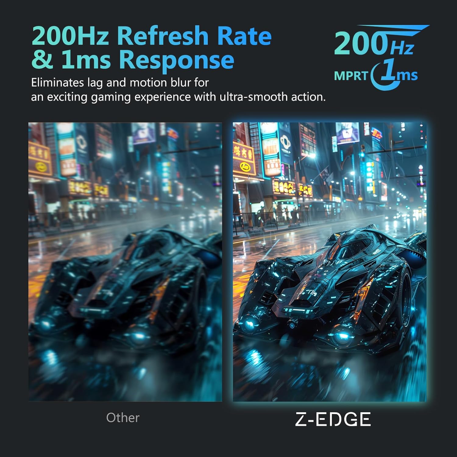 Thumbnail 2 de Z-Edge 30 Zoll Ultrawide Curved Gaming Monitor (200 Hz DP, 165 Hz HDMI) mit VA-Panel & FreeSync – 2560×1080, Weiß