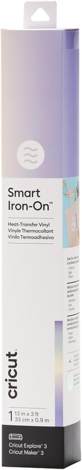 Thumbnail 6 de Cricut Smart Iron-On Vinyl – Foglio singolo 33 cm x 2,7 m, Blu Olografico Translucido