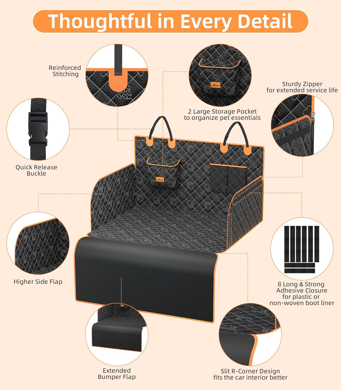 Detalle 2 de UPAWPIA car boot liner 198 x 105cm