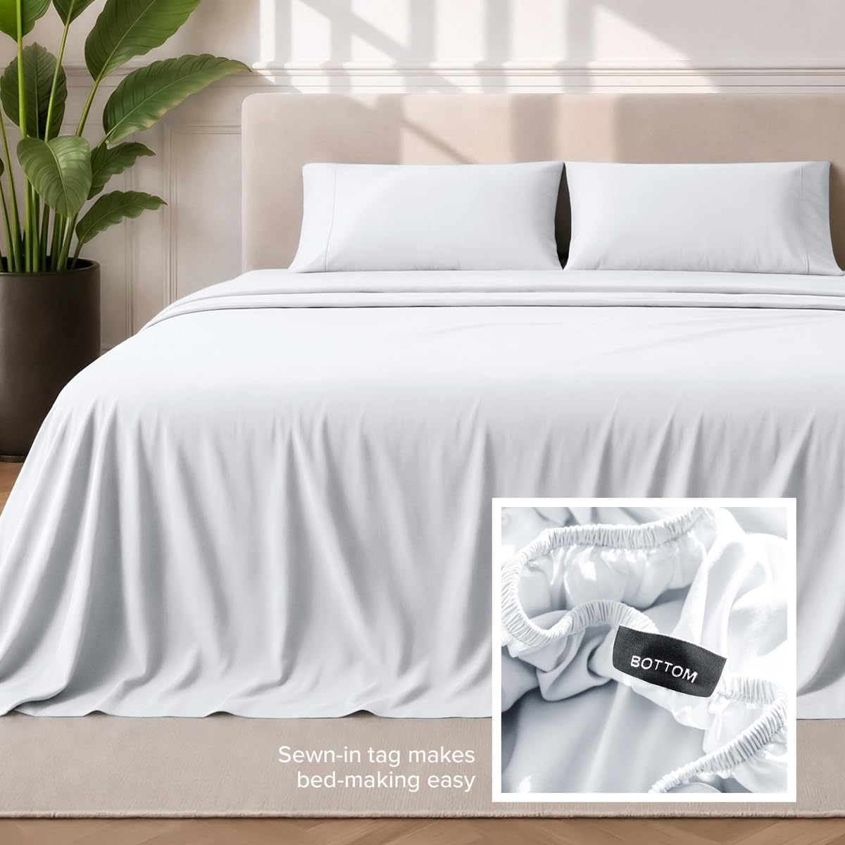 Thumbnail 5 de Bare Home Twin XL Sheet Set: 1800 Ultra-Soft Microfiber, Deep Pockets, 3-Piece Comfort