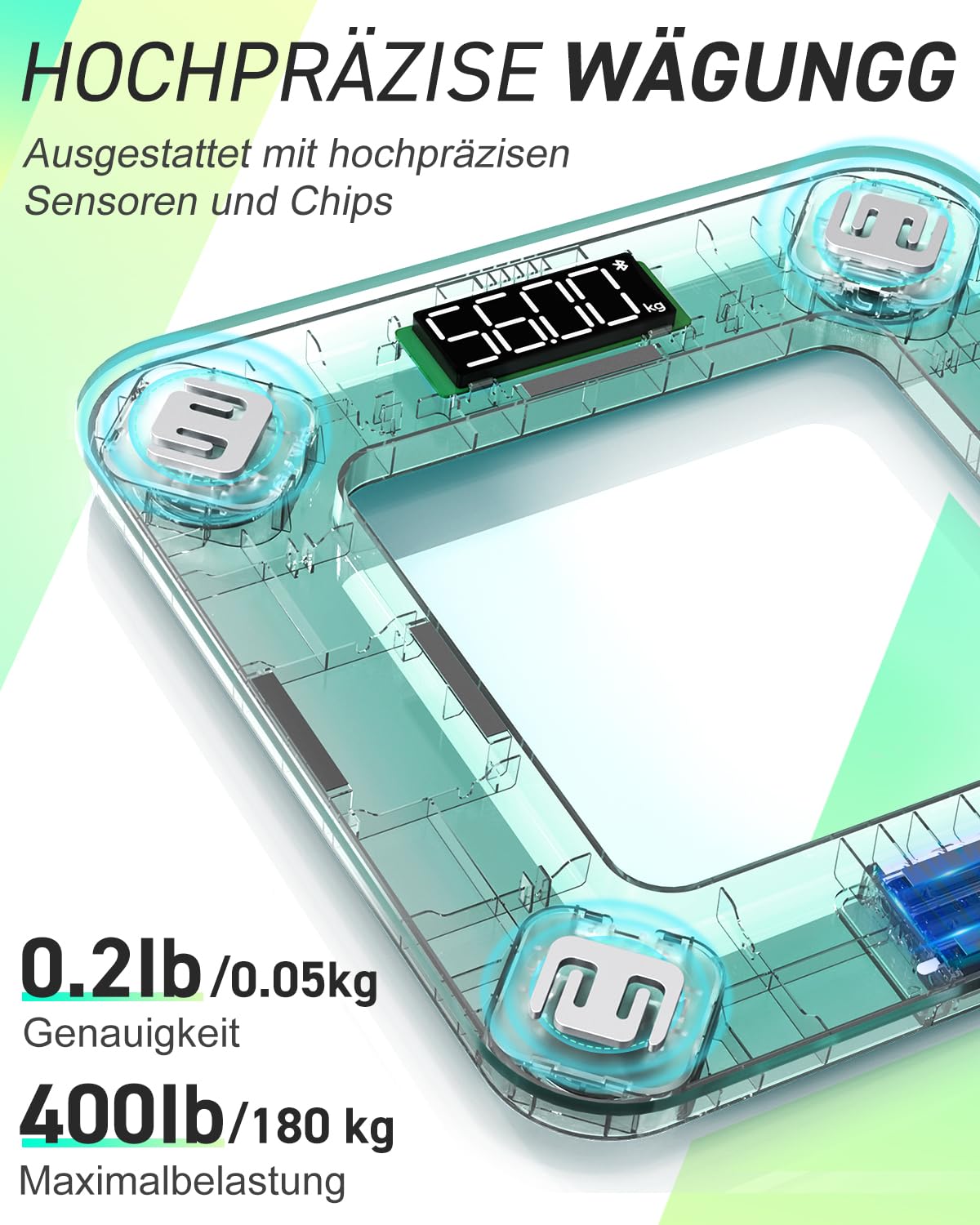 Thumbnail 5 de INSMART Personenwaage Digital 180 kg Körperfettwaage ⚖
