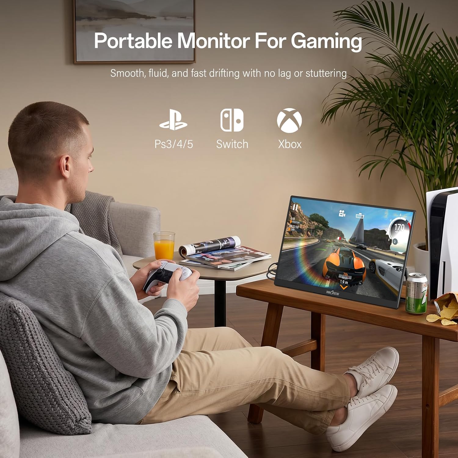Thumbnail 2 de InnoView 16-Inch Portable Monitor, 144Hz USB-C Display with Protective Sleeve