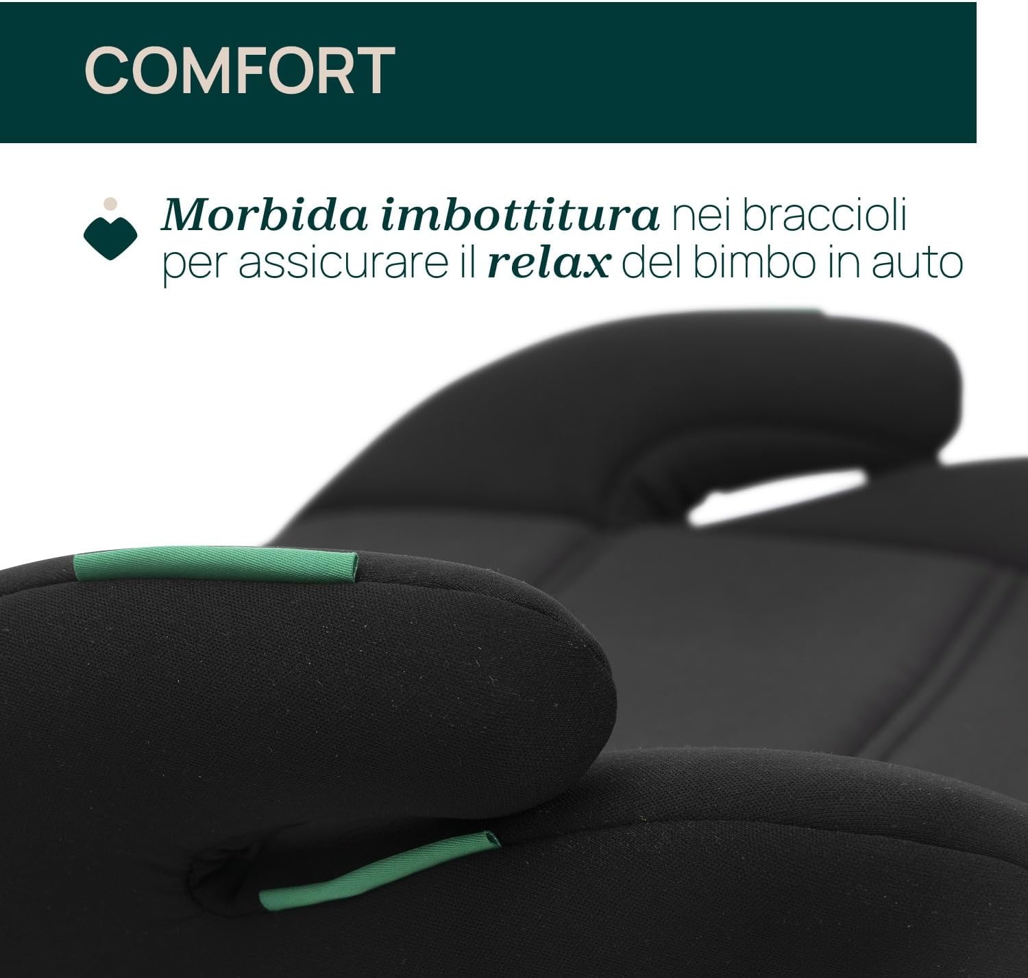 Detalle 2 de Chicco Quasar i-Size: Seggiolino Auto Gruppo 3 per bambini 126–150 cm (7–12 anni) - Nero