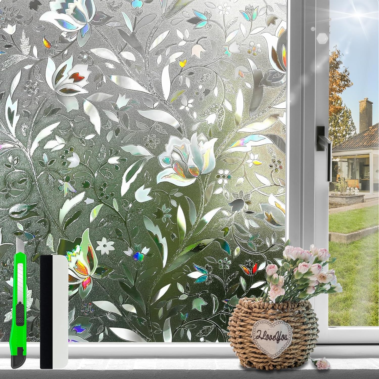 Thumbnail 6 de Film miroir HOMTOL pour fenêtre 110x400 cm – confidentialité jour/nuit et protection UV