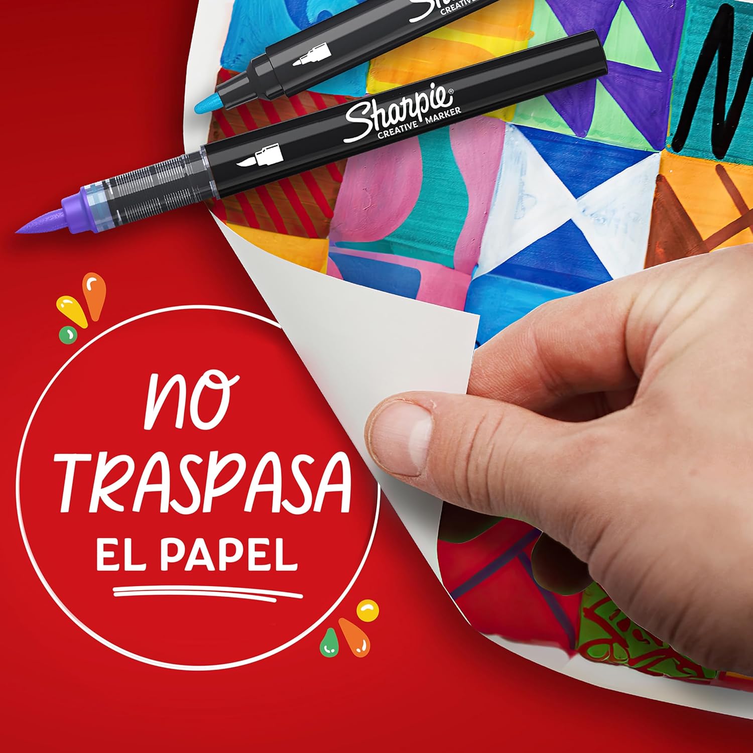 Thumbnail 1 de Sharpie Marcadores Acrílicos Creativos, Punta Bala, Verde, 6 Piezas 🎨