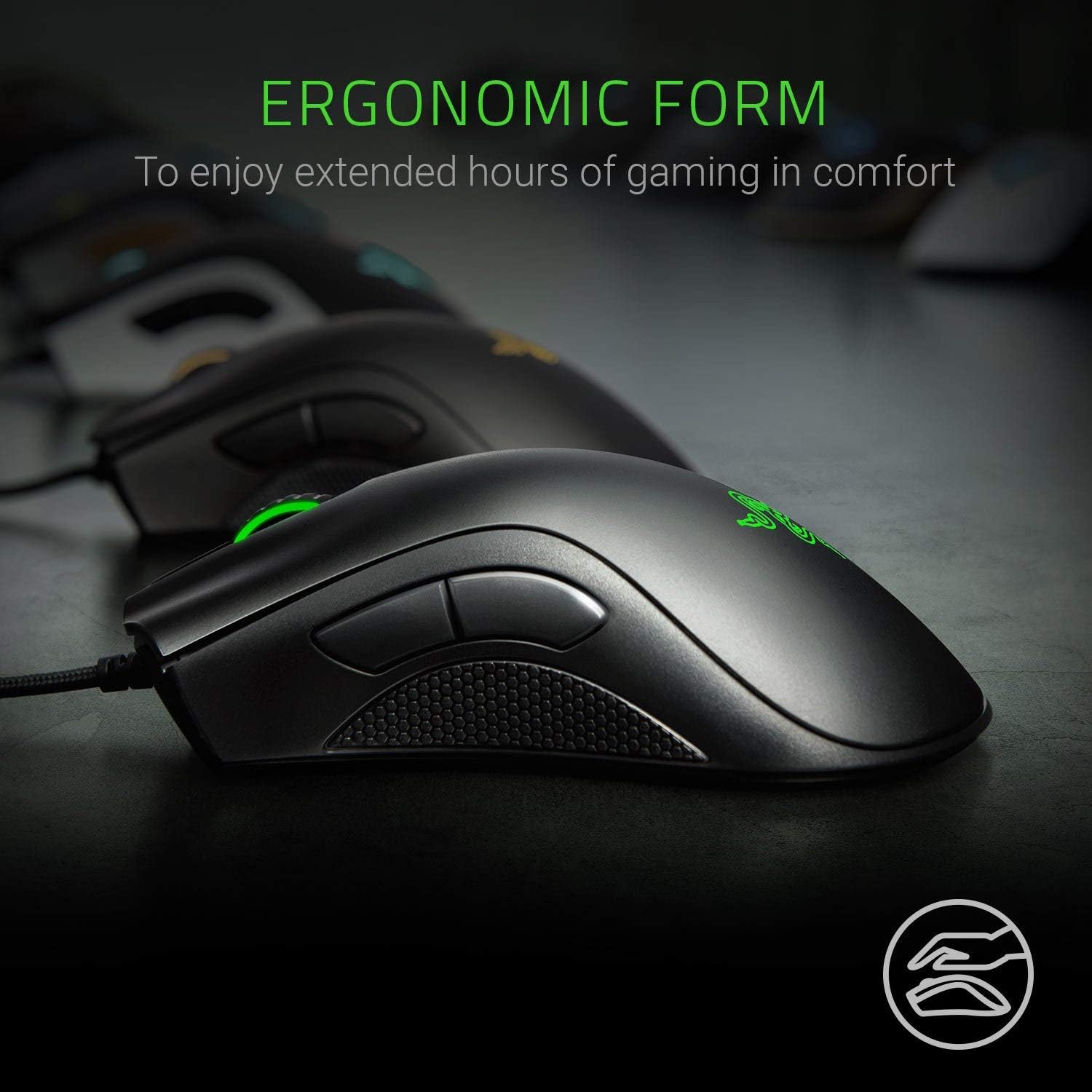 Detalle de Razer DeathAdder RC21-01210100-R3M1 Essential Gaming Mouse da Gioco Ergonomico