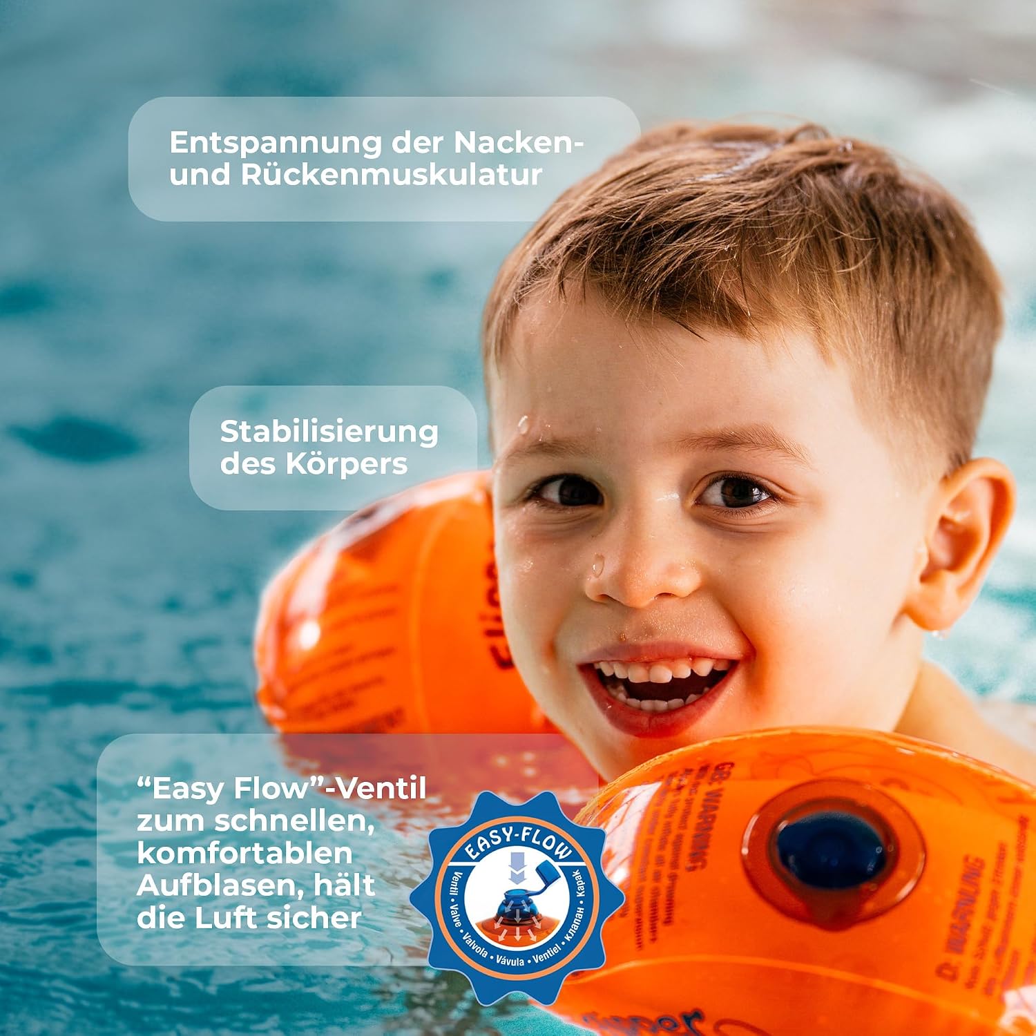 Thumbnail 4 de Flipper Swimsafe 1010 – Schwimmflügel für Babys ab 12 Monaten (Orange)