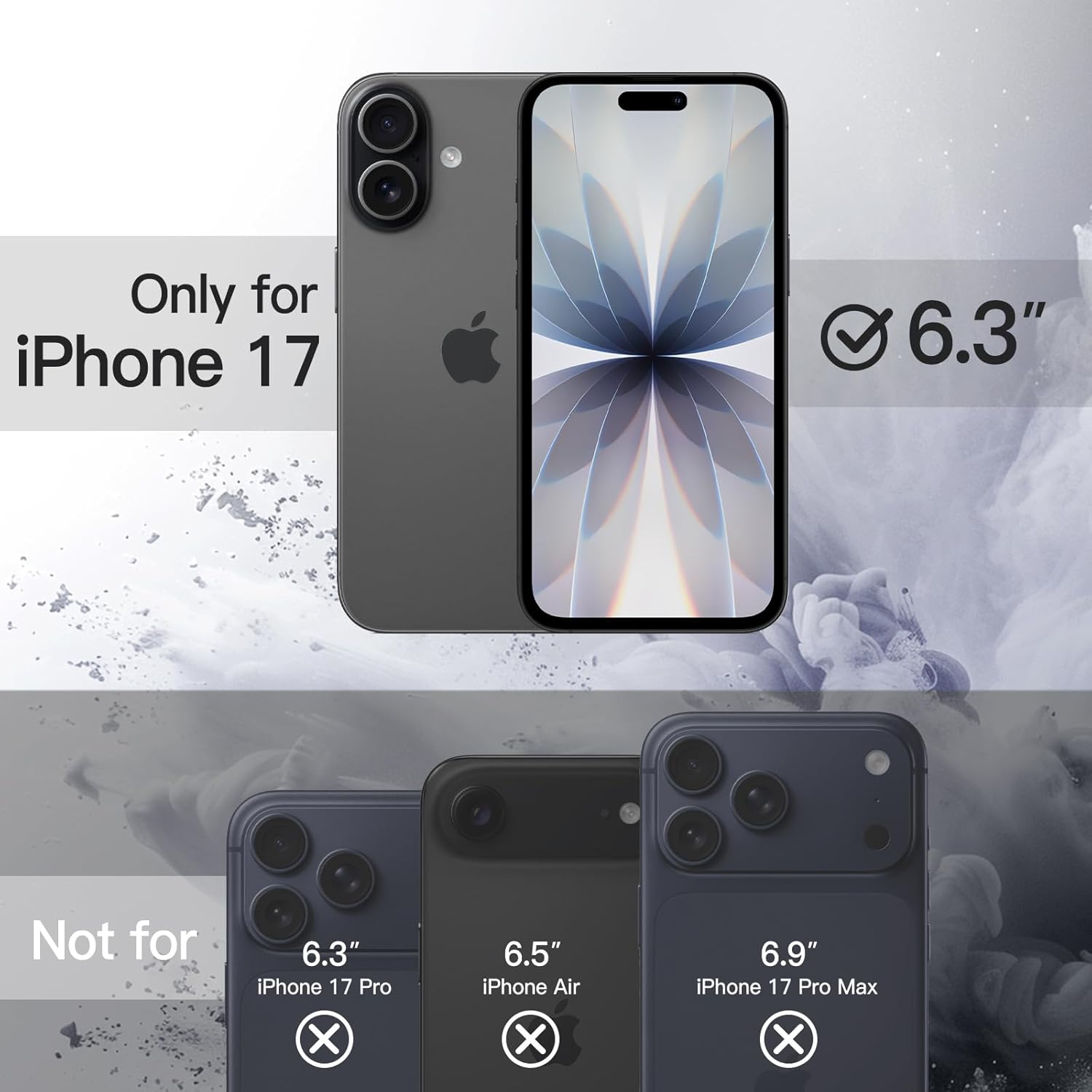 Detalle de Cover magnetica JETech per iPhone 17 da 6,3” compatibile con MagSafe (antiurto, anti-graffio, nero)