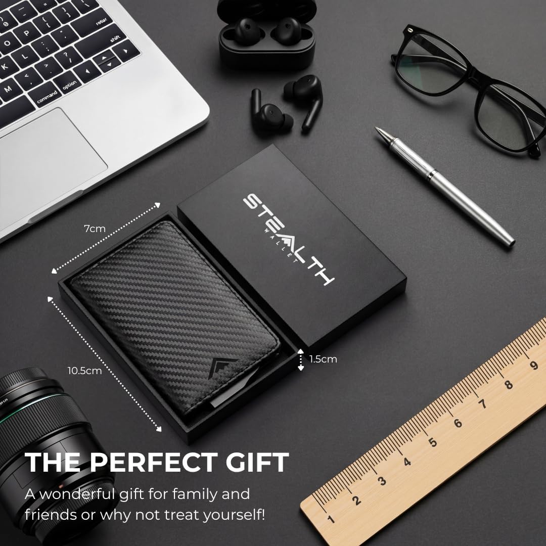 Thumbnail 4 de Stealth Wallet – Smart Minimalist Card Holder with Pop-Up 10‑Card Capacity and RFID Shield