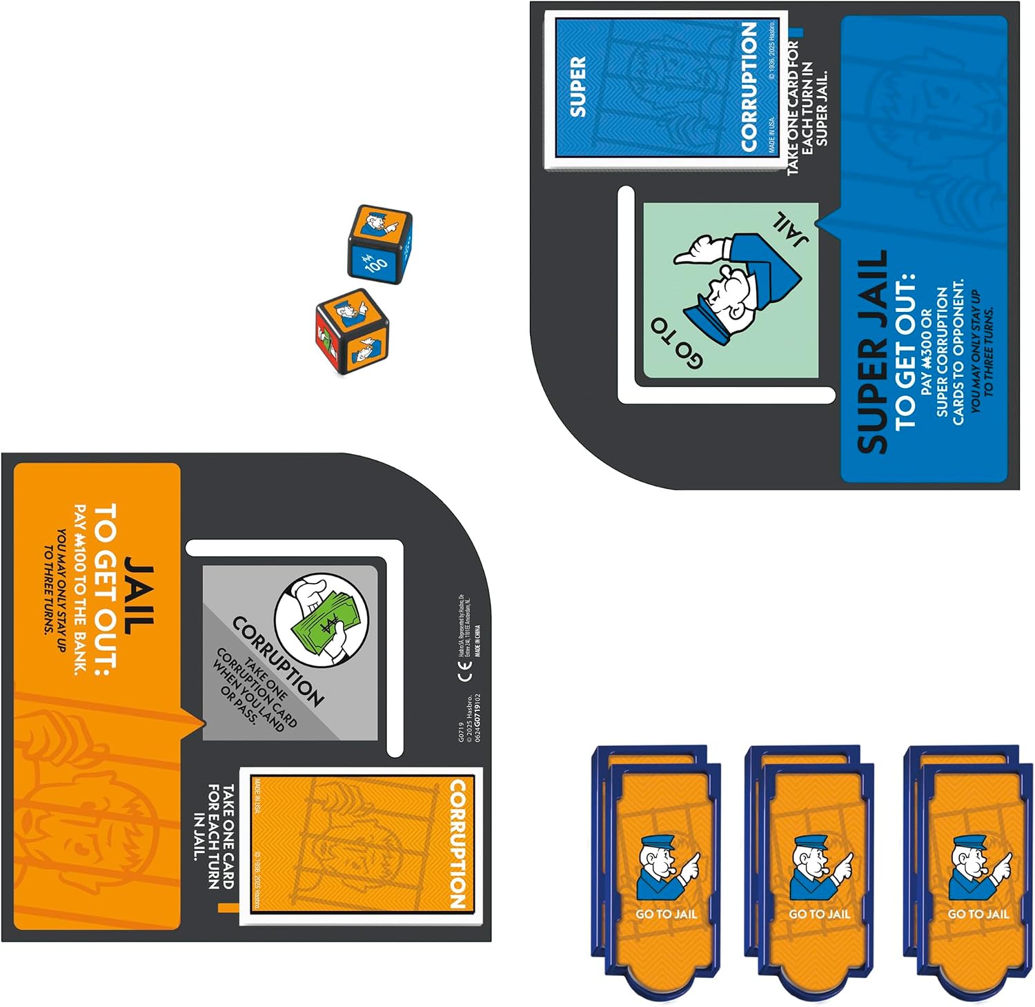 Detalle 2 de Monopoly Go to Jail Expansion (Classic Monopoly required) – English Version