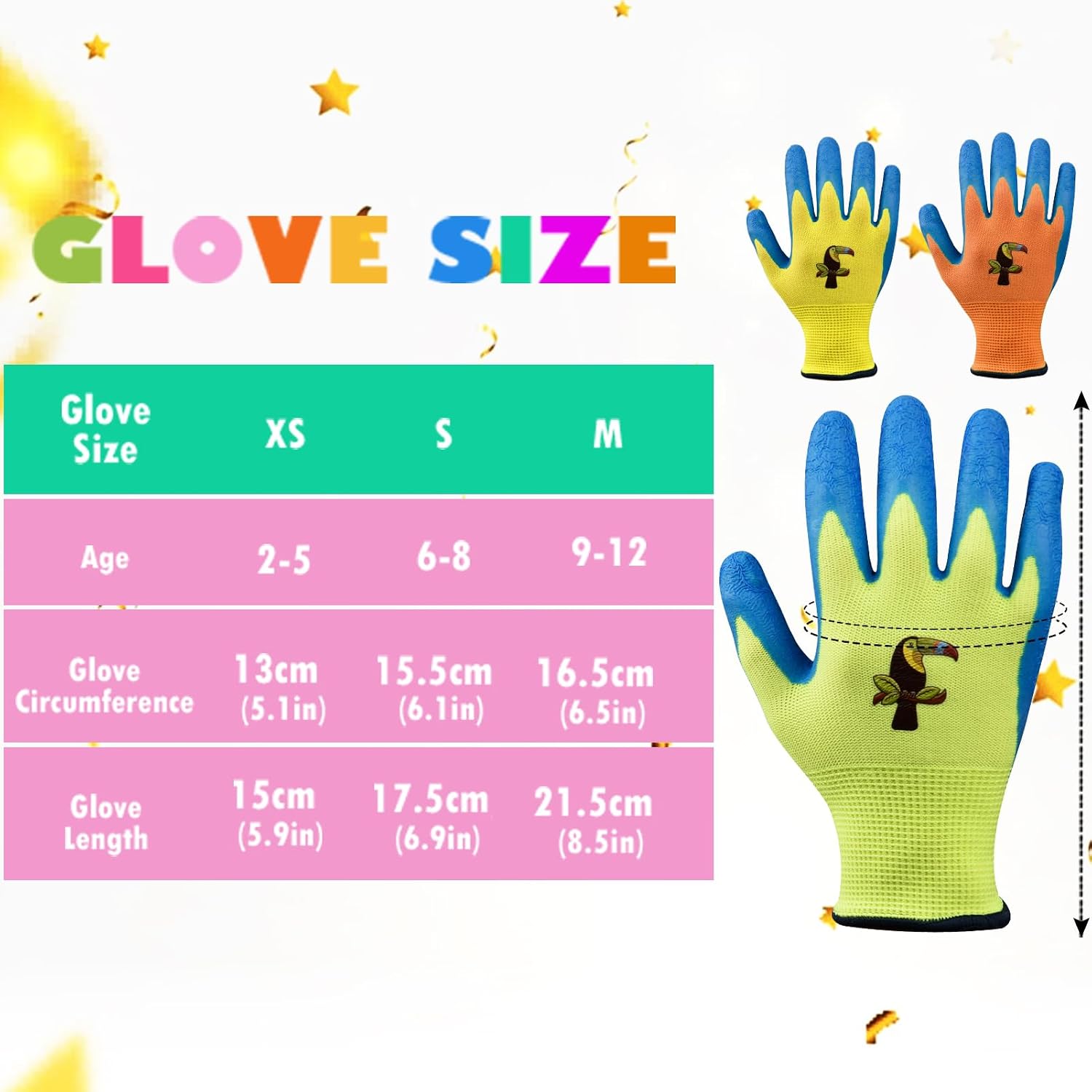 Detalle 1 de Donfri Kinder Gartenhandschuhe 2 bis 5 Jahre