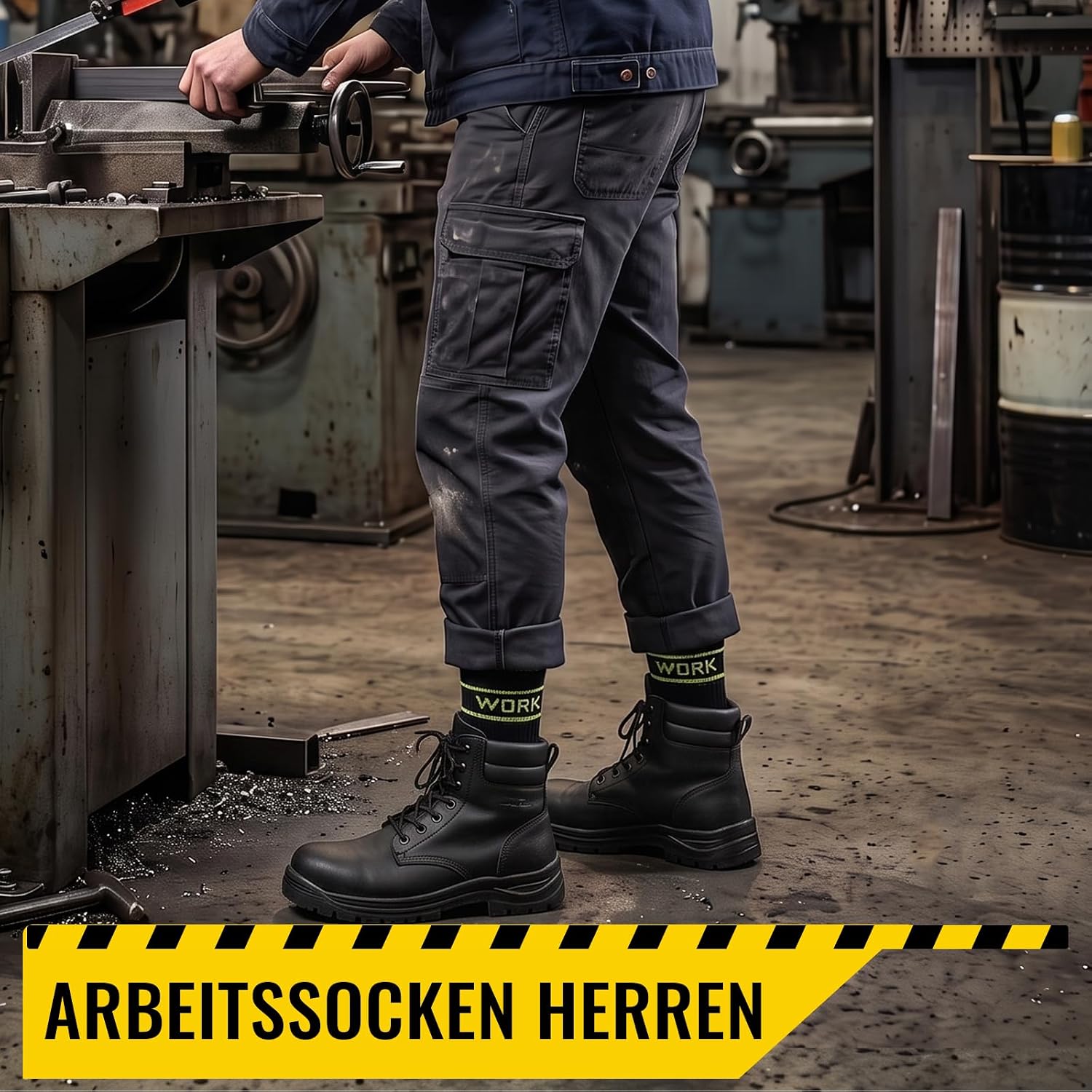 Thumbnail 6 de SukModen werksokken voor heren, 10 paar met versterkte hiel en teen