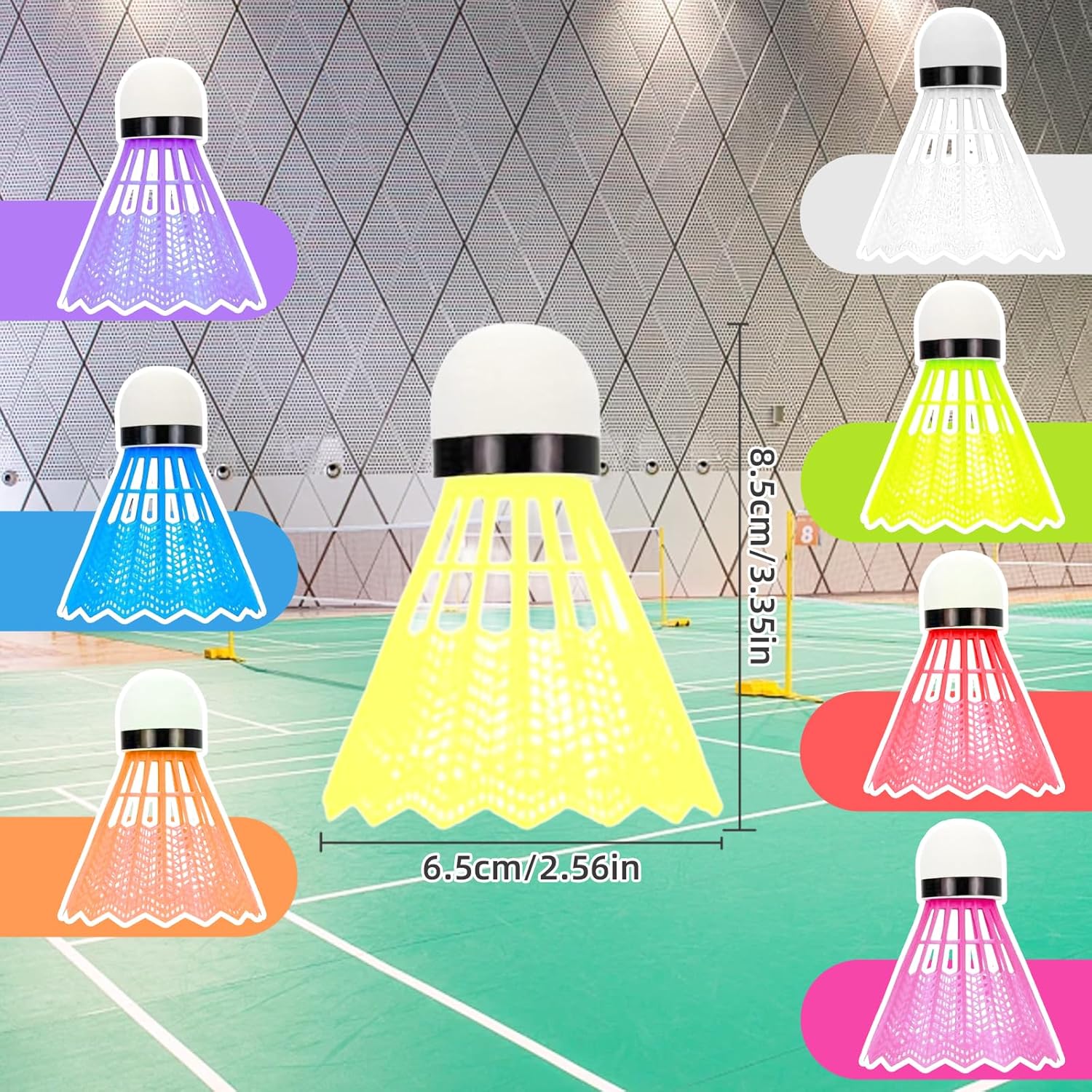 Thumbnail 1 de WanderGo 12 Pcs Colourful Badminton Shuttlecocks