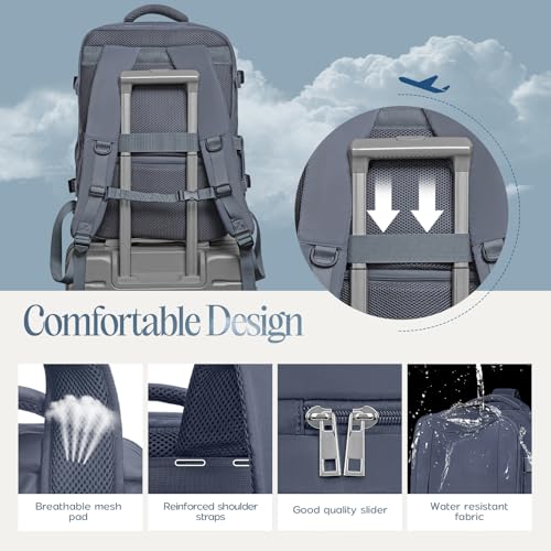 Detalle 2 de Xkdoai EasyJet Cabin Backpack, 45 x 36 x 20 cm, 32 L, 15.6-inch Laptop Compartment