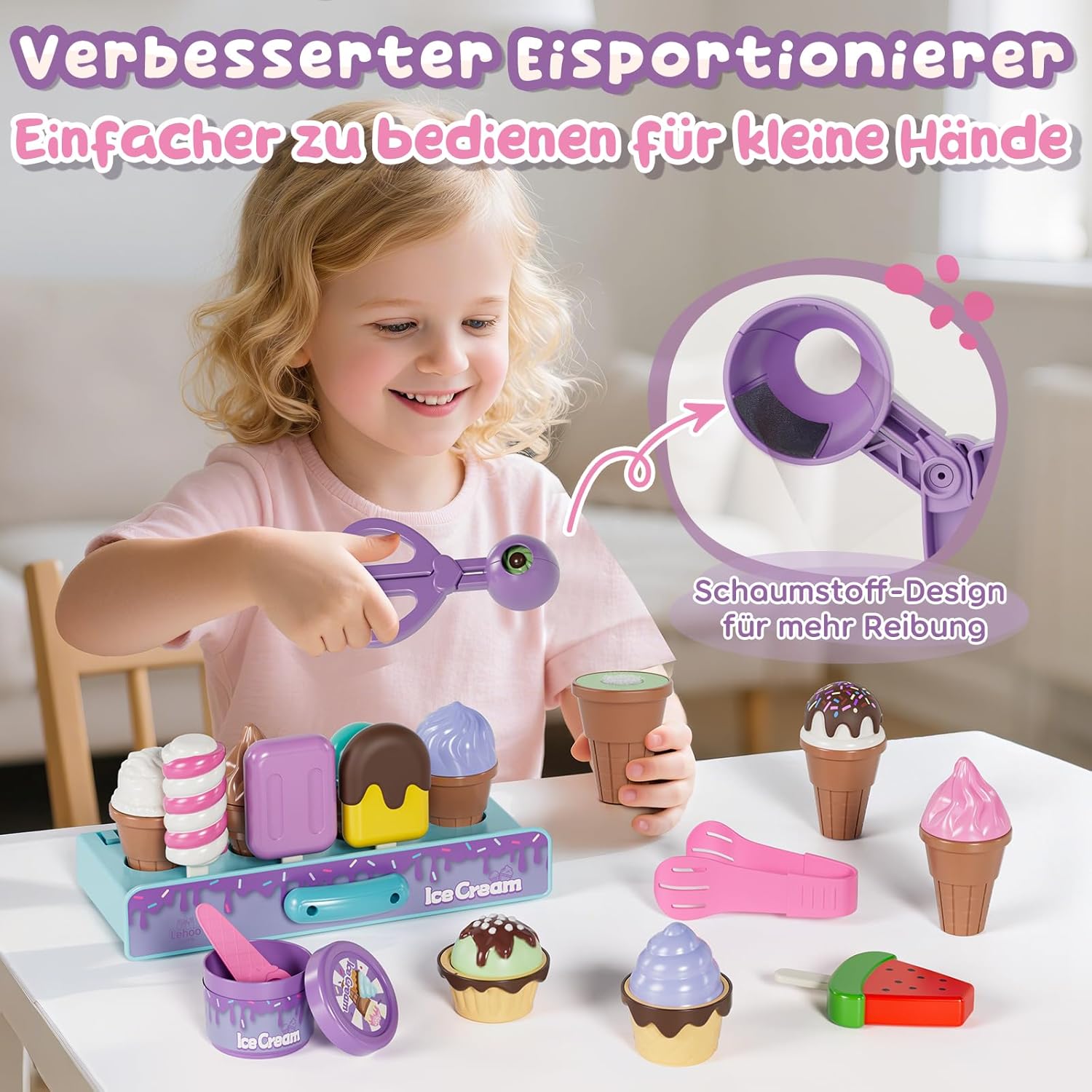 Detalle 2 de Lehoo Castle Eisdiele Kinderzubehör ab 3 Jahren