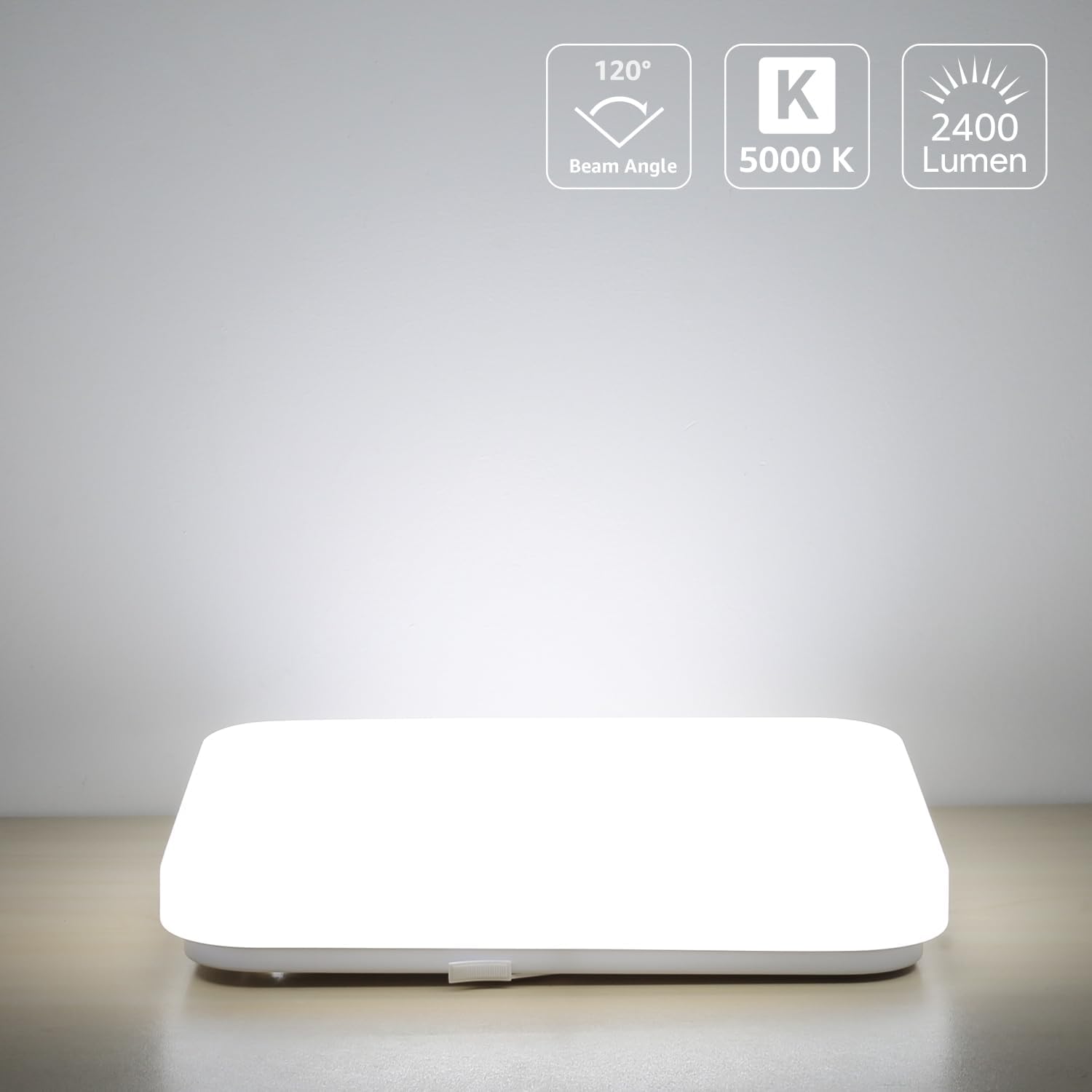 Detalle 2 de Lepro 24W 2400lm Square LED Ceiling Light