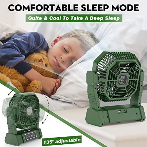 Detalle 2 de Multper Camping Ventilador con Luz LED y Control Remoto — Ventilador Recargable 4 Velocidades para Tienda y Exterior