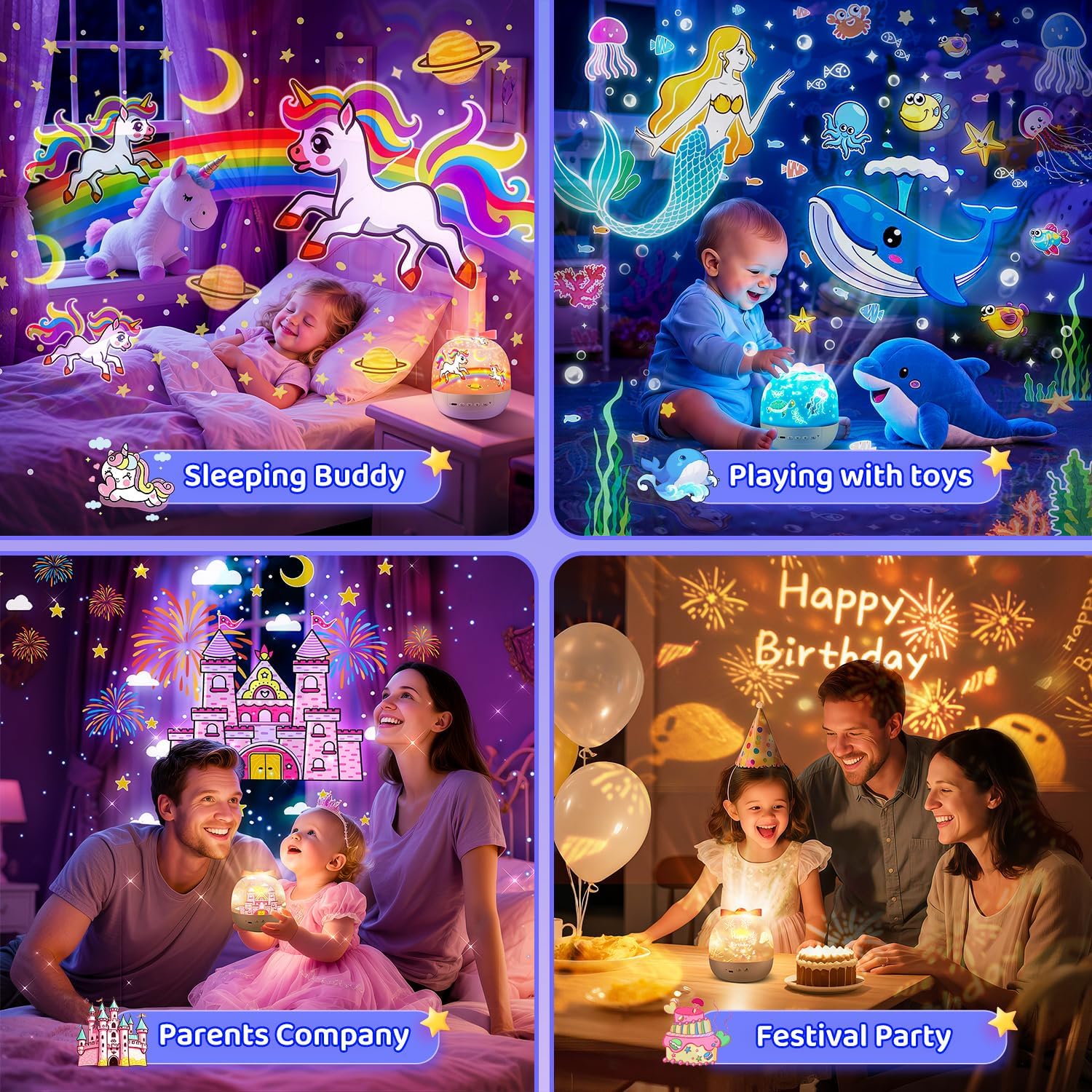 Detalle 2 de Baby Night Light Projector 9-in-1