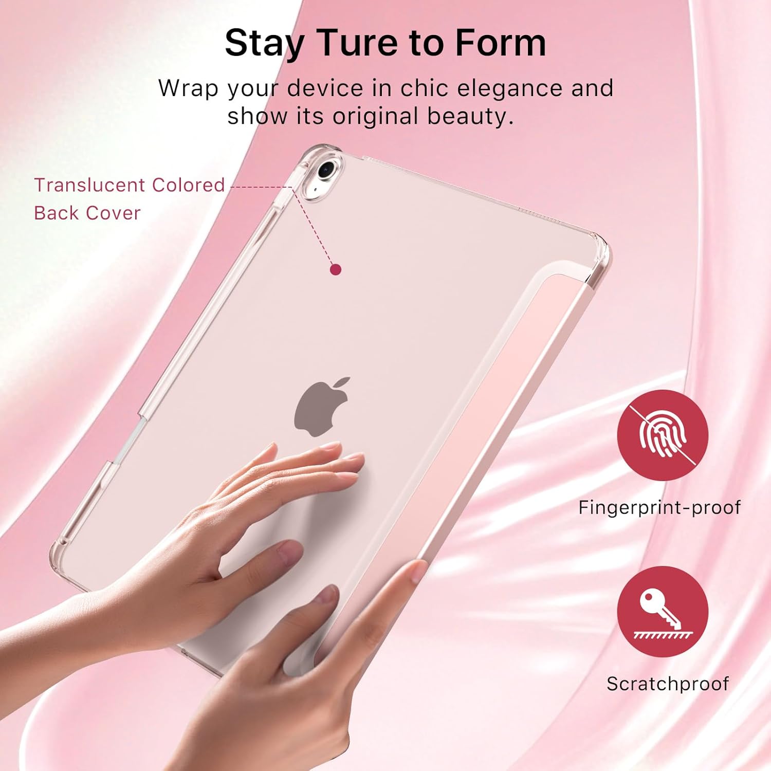 Thumbnail 5 de MoKo iPad Air 13-Inch Case (M4/M3/M2) 2024–2026 with Pencil Holder, Rose Gold