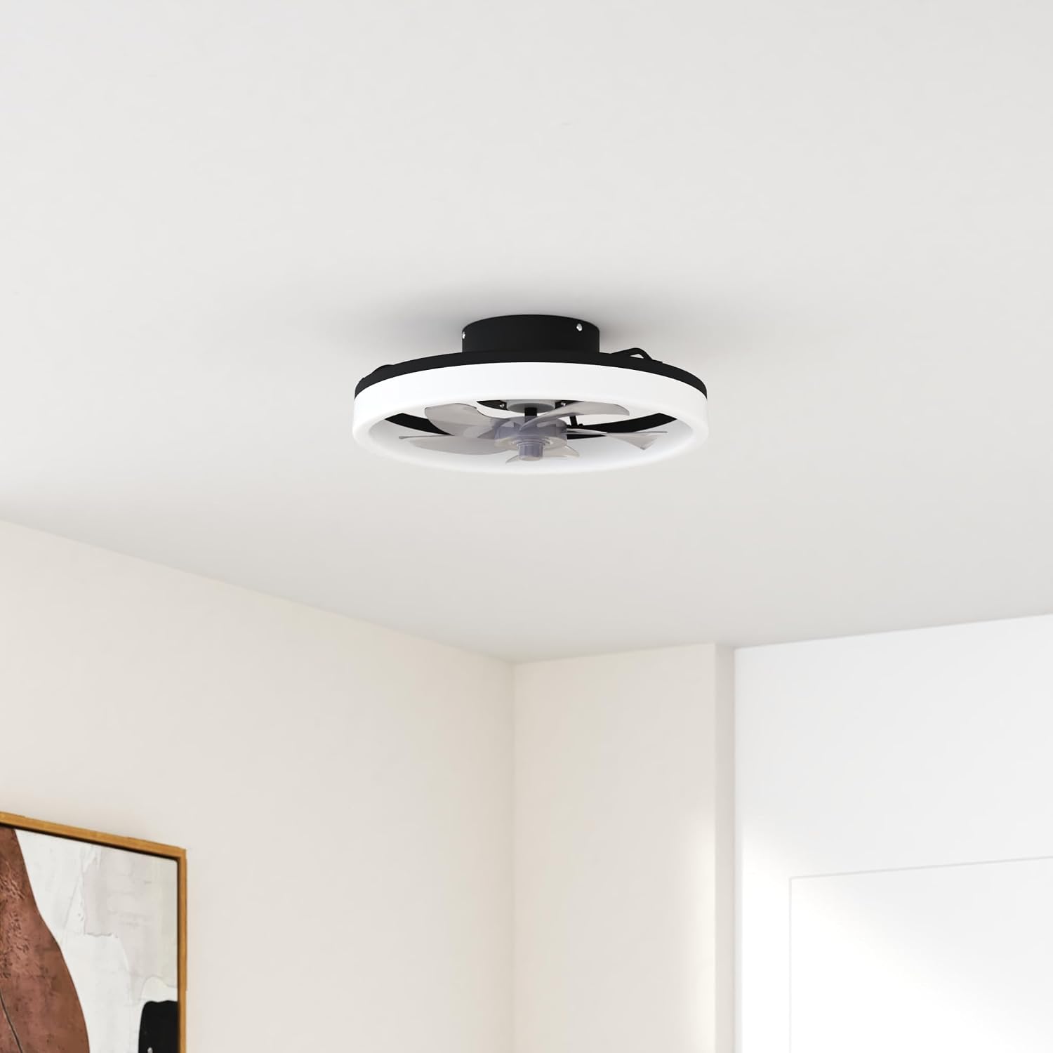 Detalle 2 de MOSSCO plafondventilator 50 cm met dimbare led, 6 snelheden en afstandsbediening