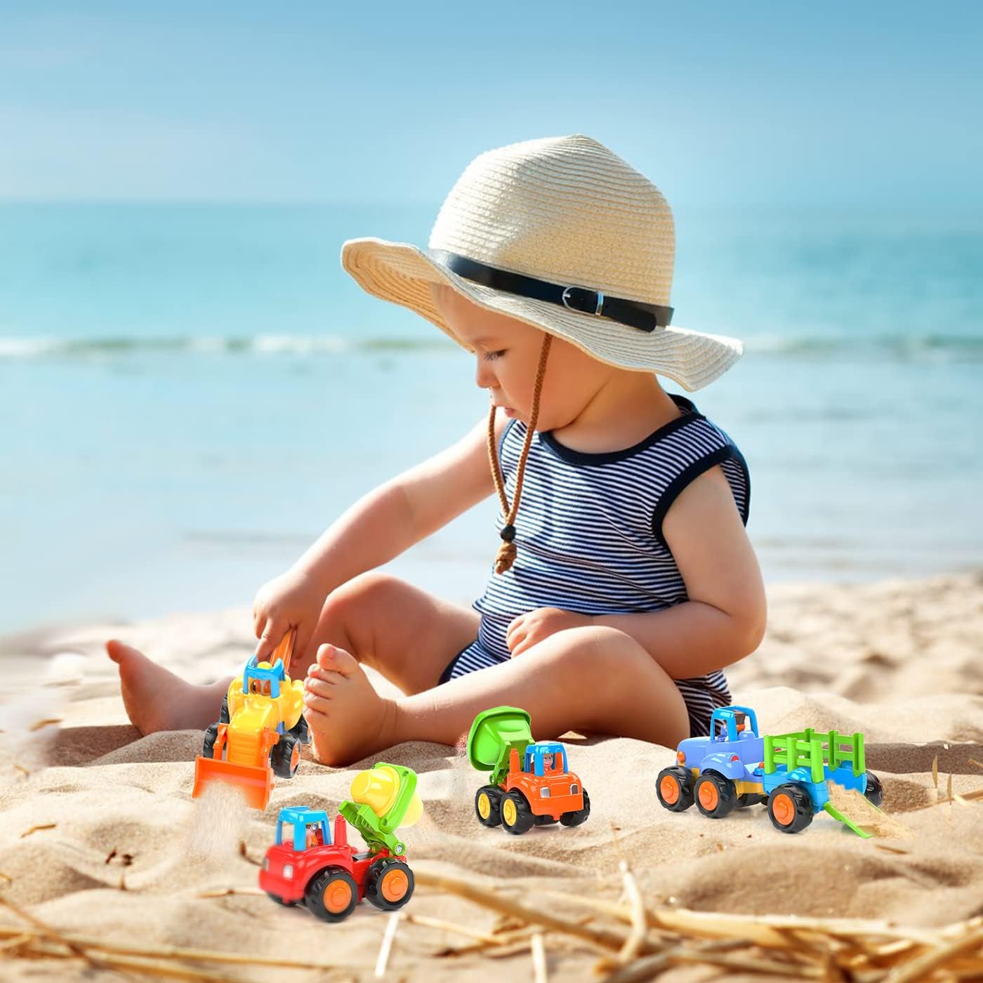 Thumbnail 6 de HOLA 4‑pack friction digger trucks for toddlers