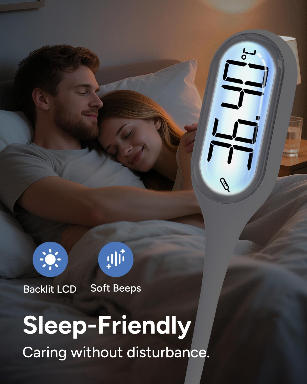 Detalle de Easy@Home FDTH-V0-13 Digital Basal Thermometer, 2 Modes, Backlit Display
