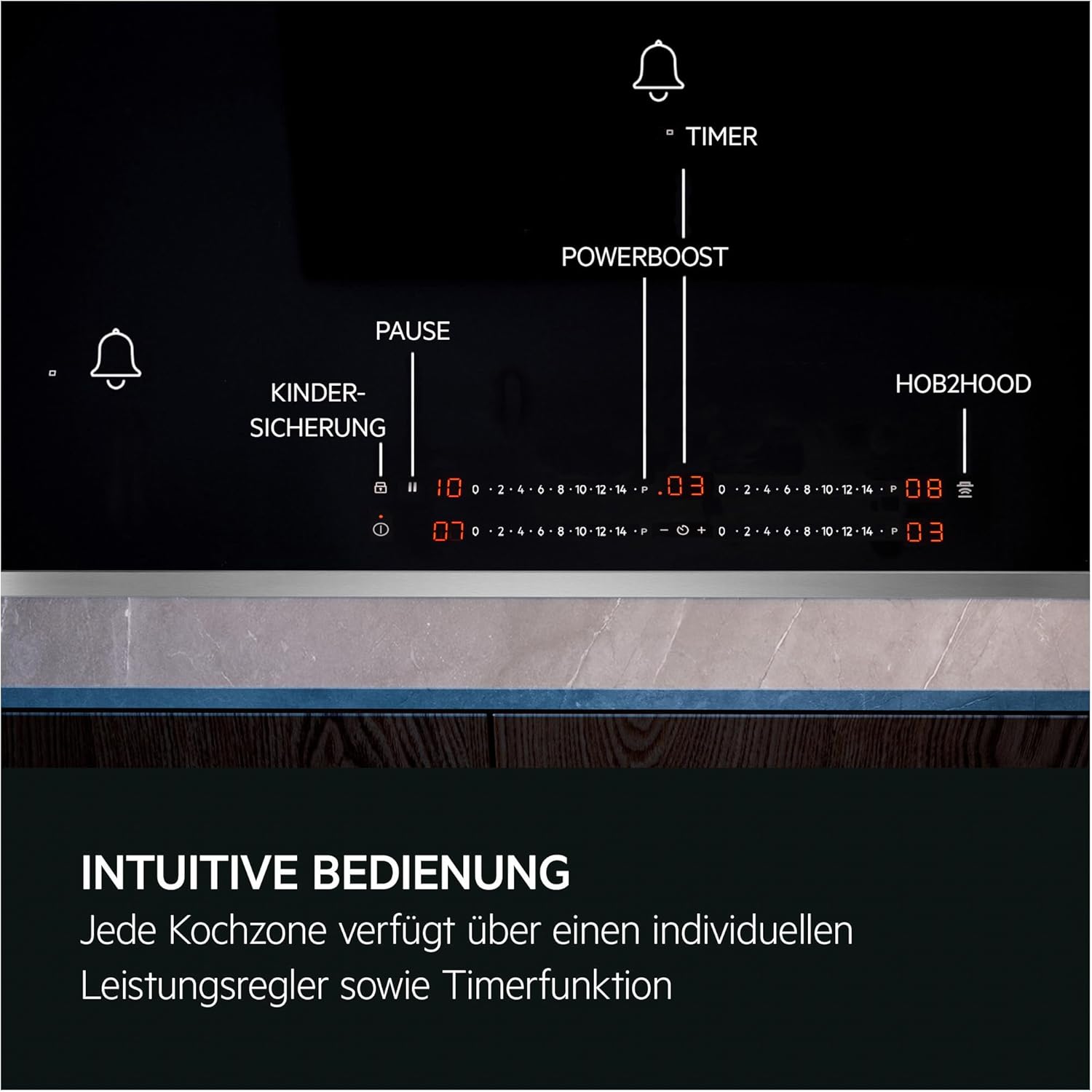 Thumbnail 3 de AEG TO64IA0AXB Induktionskochfeld 60 cm