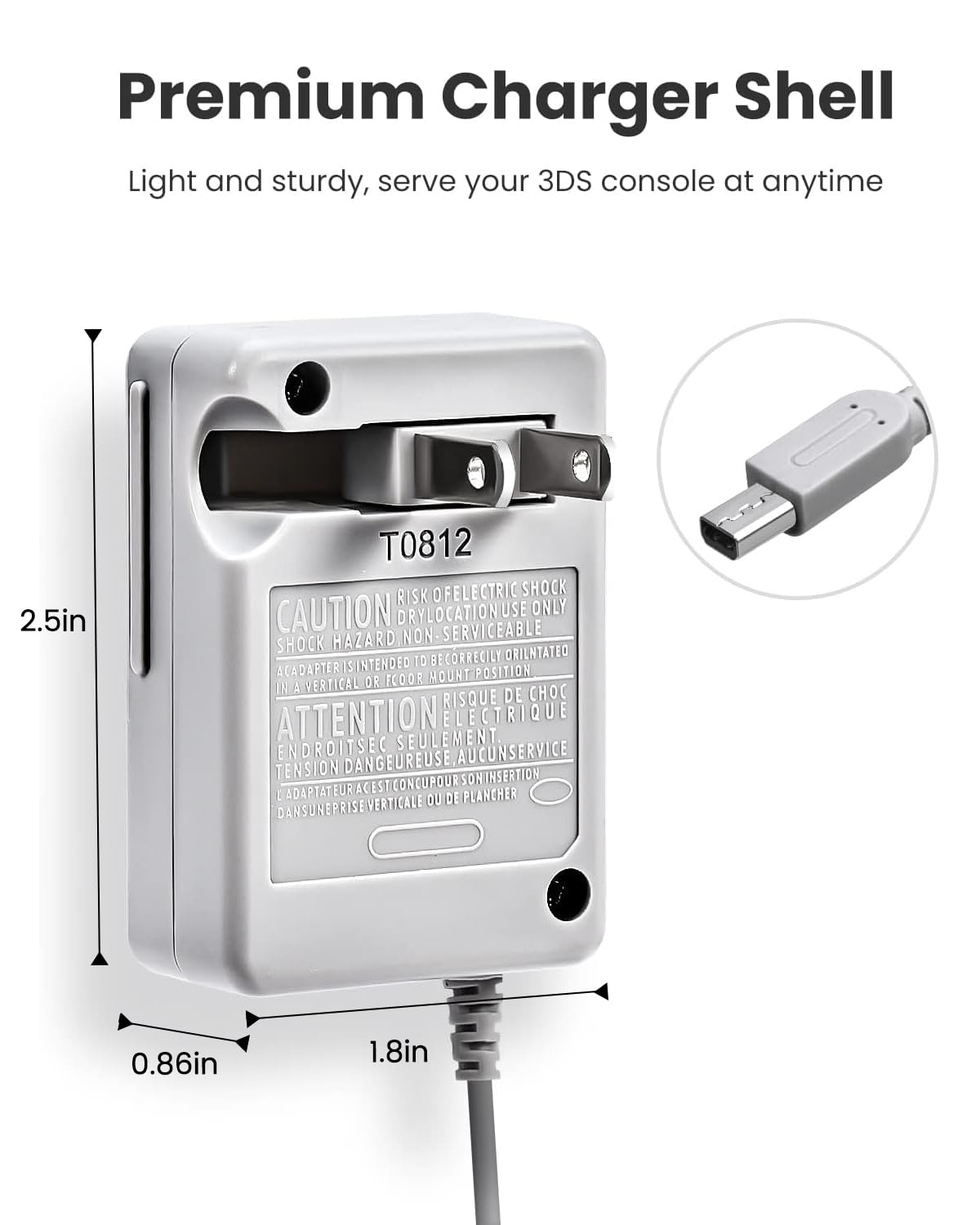 Thumbnail 2 de VOYEE 3DS Charger 100-240V Wall Plug Adapter 🔌