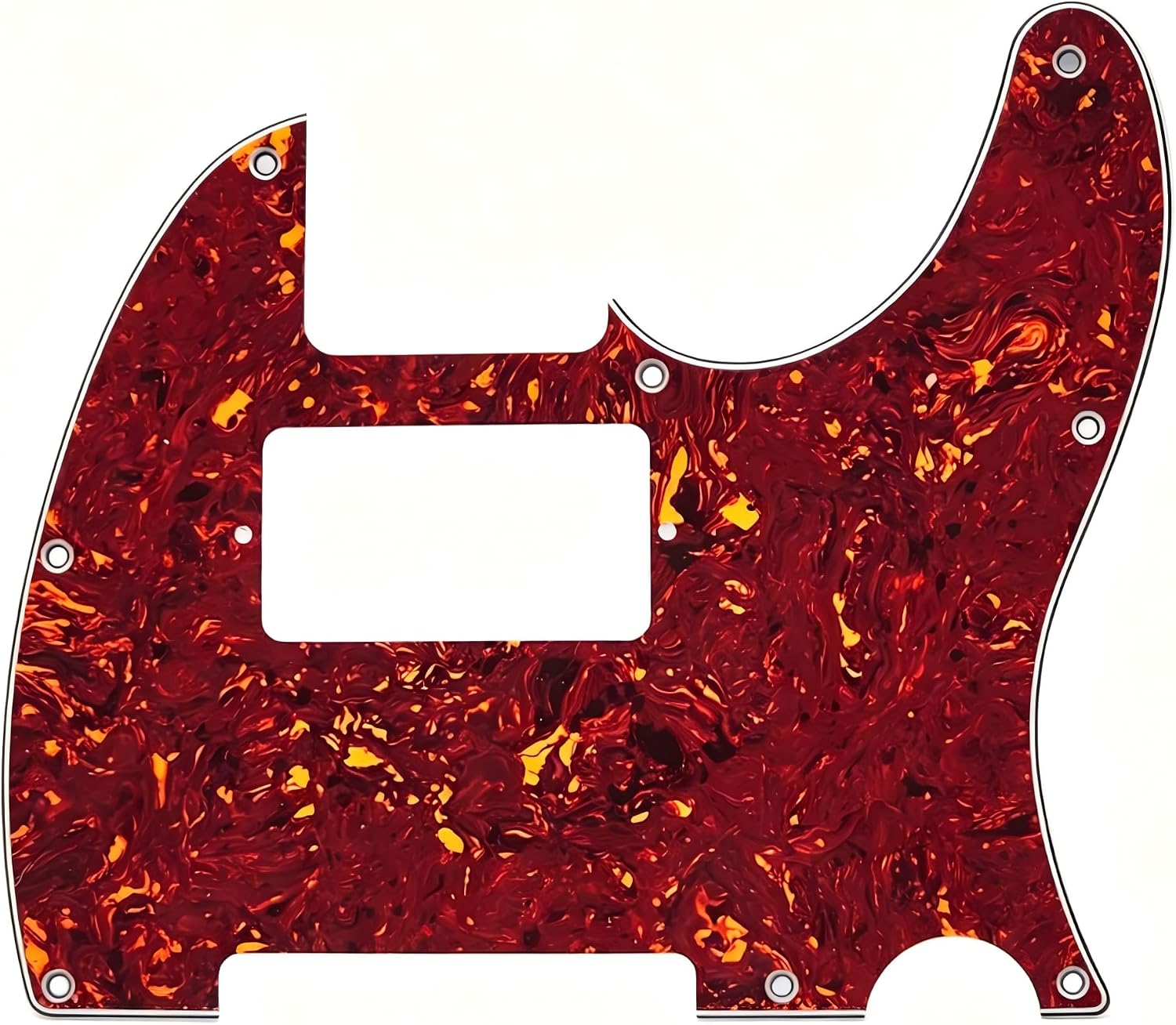 Detalle de Telecaster Humbucker Pickguard, Reddish Brown Tortoiseshell