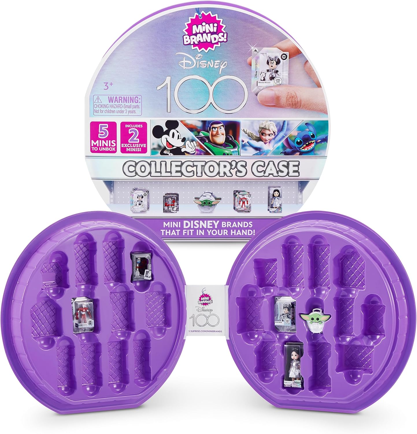 5 Surprise Mini Brands Disney Platinum “100 Years of Wonder” Custodia da collezione