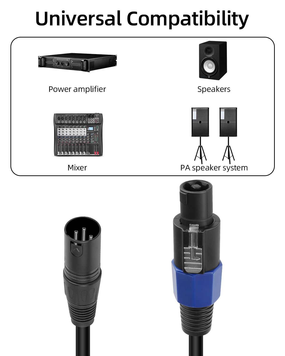 Detalle 2 de GELRHONR GELRHONR-SpeakOn-XLR-Male SpeakOn to XLR Cable, 1.8 m