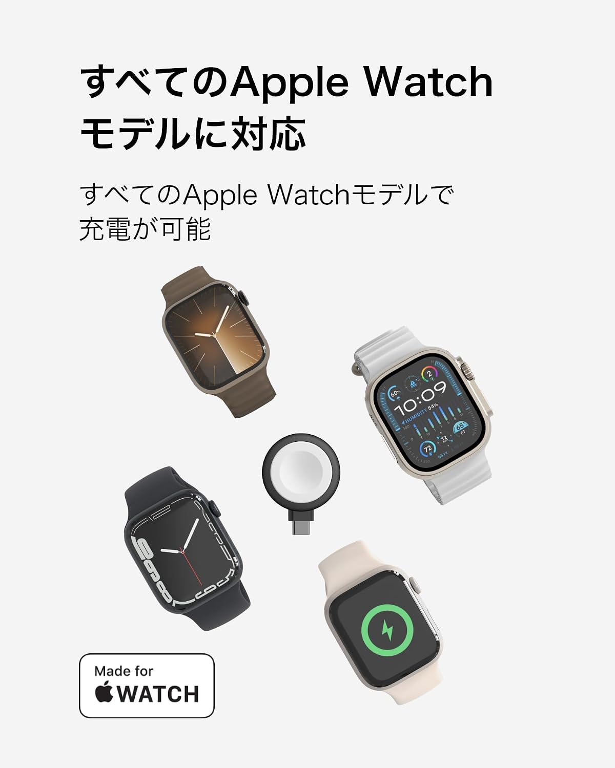 Detalle de Belkin WIZ022qcBK-B1 Apple Watch用USB-C充電ドングル、携帯しやすいブラック