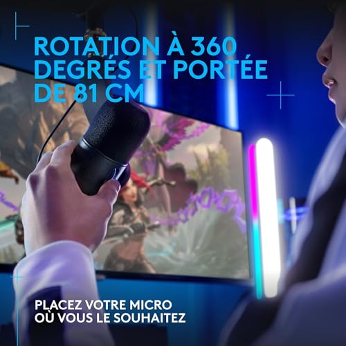 Detalle de Logitech G Yeticaster GX — Microphone USB dynamique avec bras articulé