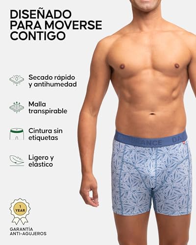 Thumbnail 1 de DANISH ENDURANCE Boxer Deportivos Hombre 3 Pack MC (2x Negro, 1x Azul Mosaic) talla L