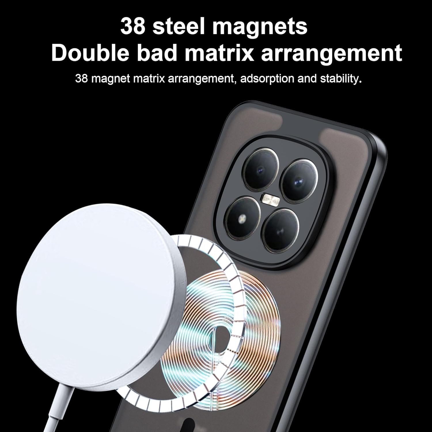 Thumbnail 2 de FDHYFGDY Magnetische Schutzhülle für Xiaomi Redmi Note 15 Pro Plus / Poco M8 Pro 5G (PC, durchscheinende matte Optik)